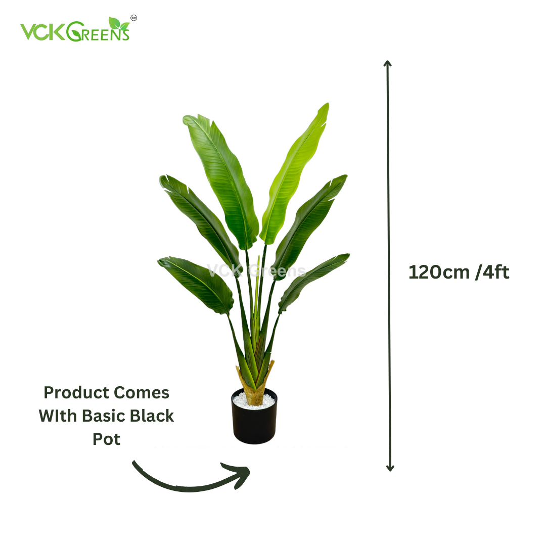 Artificial Traveller's Ravenala Banana Leaf Plant 4ft With Pot