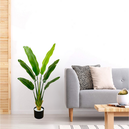 Artificial Traveller's Ravenala Banana Leaf Plant 4ft With Pot