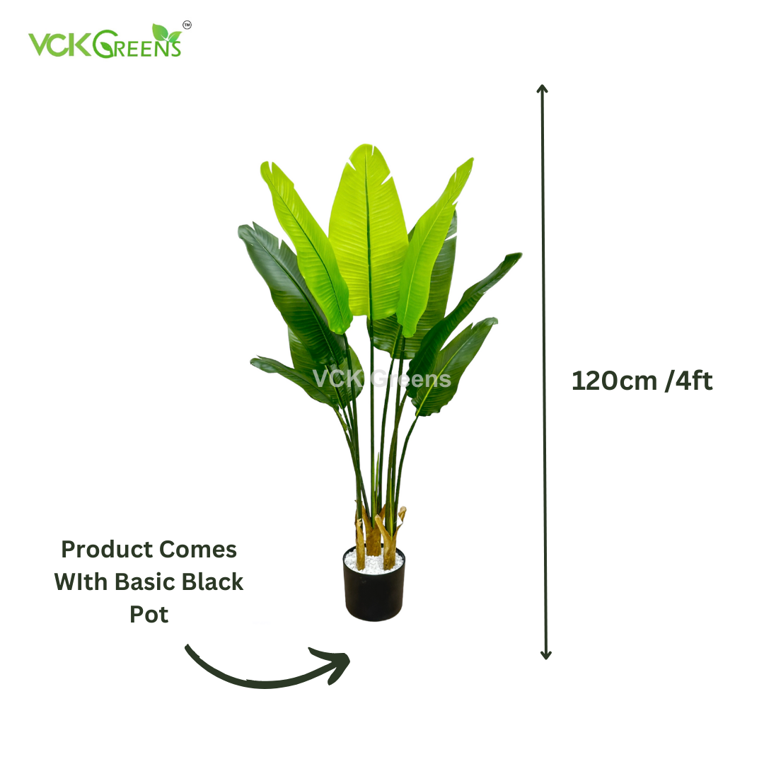 Artificial Traveller's Banana Leaf Plant 4ft With Pot