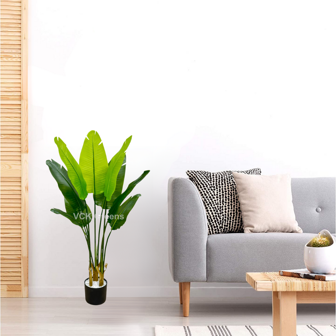 Artificial Traveller's Banana Leaf Plant 4ft With Pot