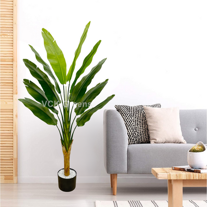 Artificial Traveller's Ravenala Banana Leaf Plant 6ft With Pot