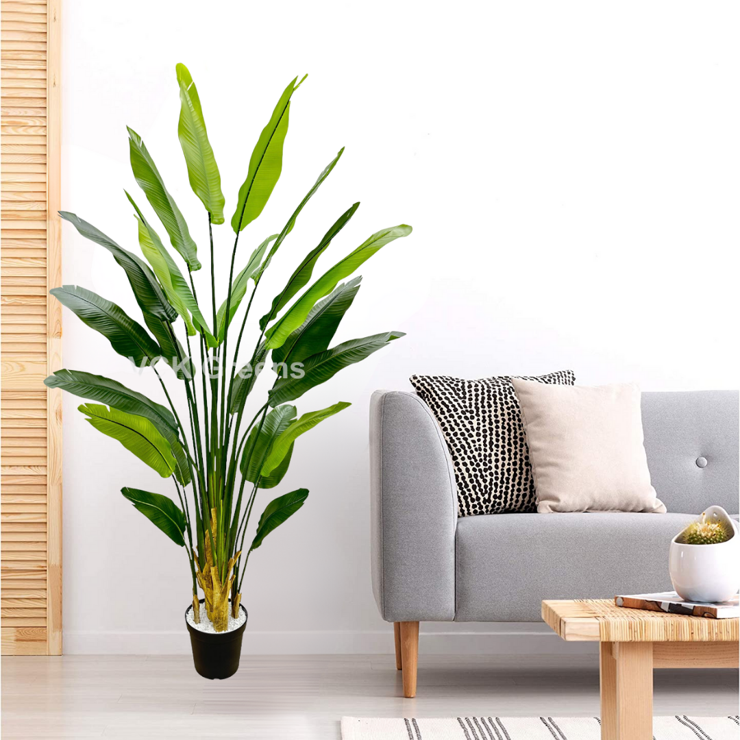 Artificial Traveller's Banana Leaf Plant 7ft With Pot