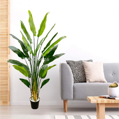 Artificial Traveller's Banana Leaf Plant 7ft With Pot