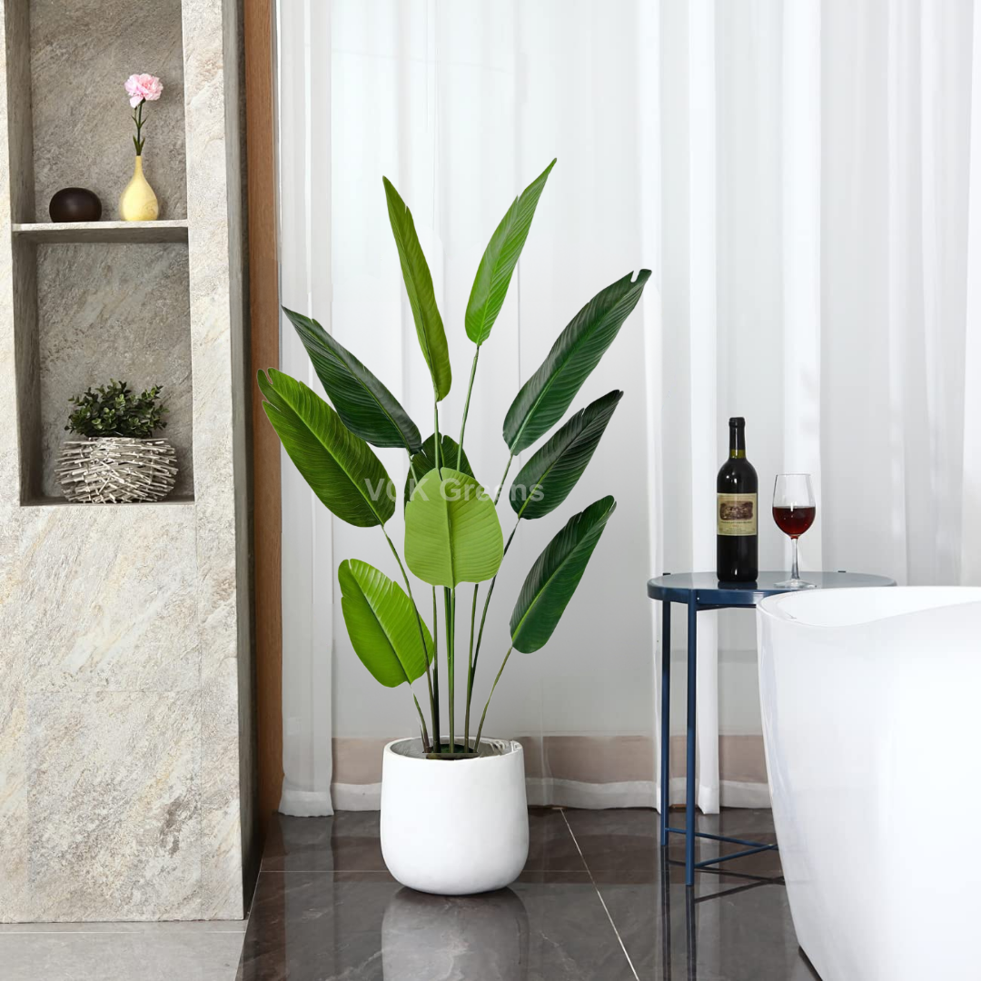 Artificial Travellers Banana Leaf Plant With Pot 5.3ft