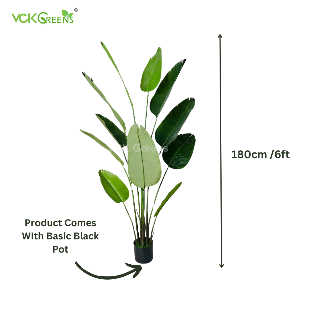 Artificial Travellers Banana Leaf Plant 6ft With Pot