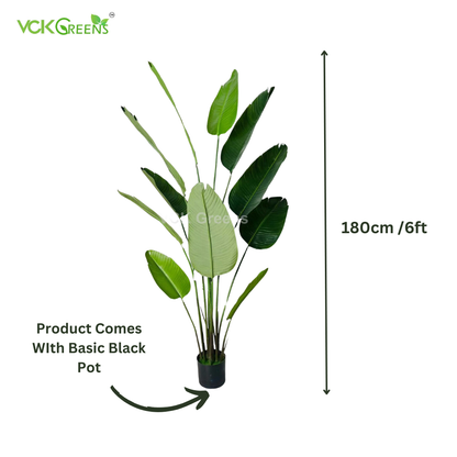 Artificial Travellers Banana Leaf Plant 6ft With Pot