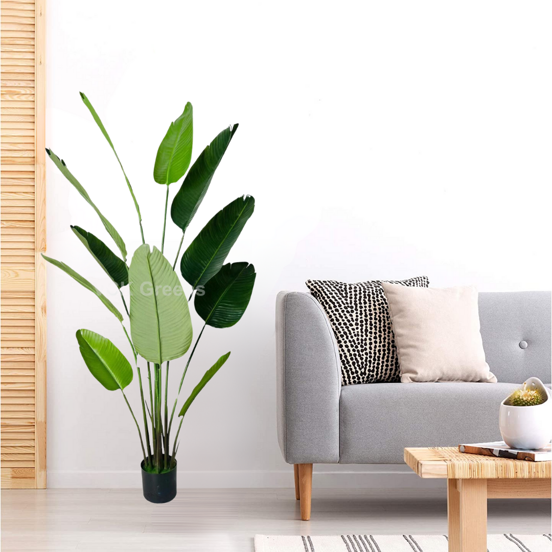 Vck Pot Artificial Travellers Banana Leaf Plant 6ft With Pot – VCK Greens