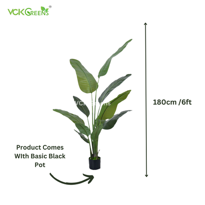 Artificial Travellers Banana Leaf Plant 6ft With Pot