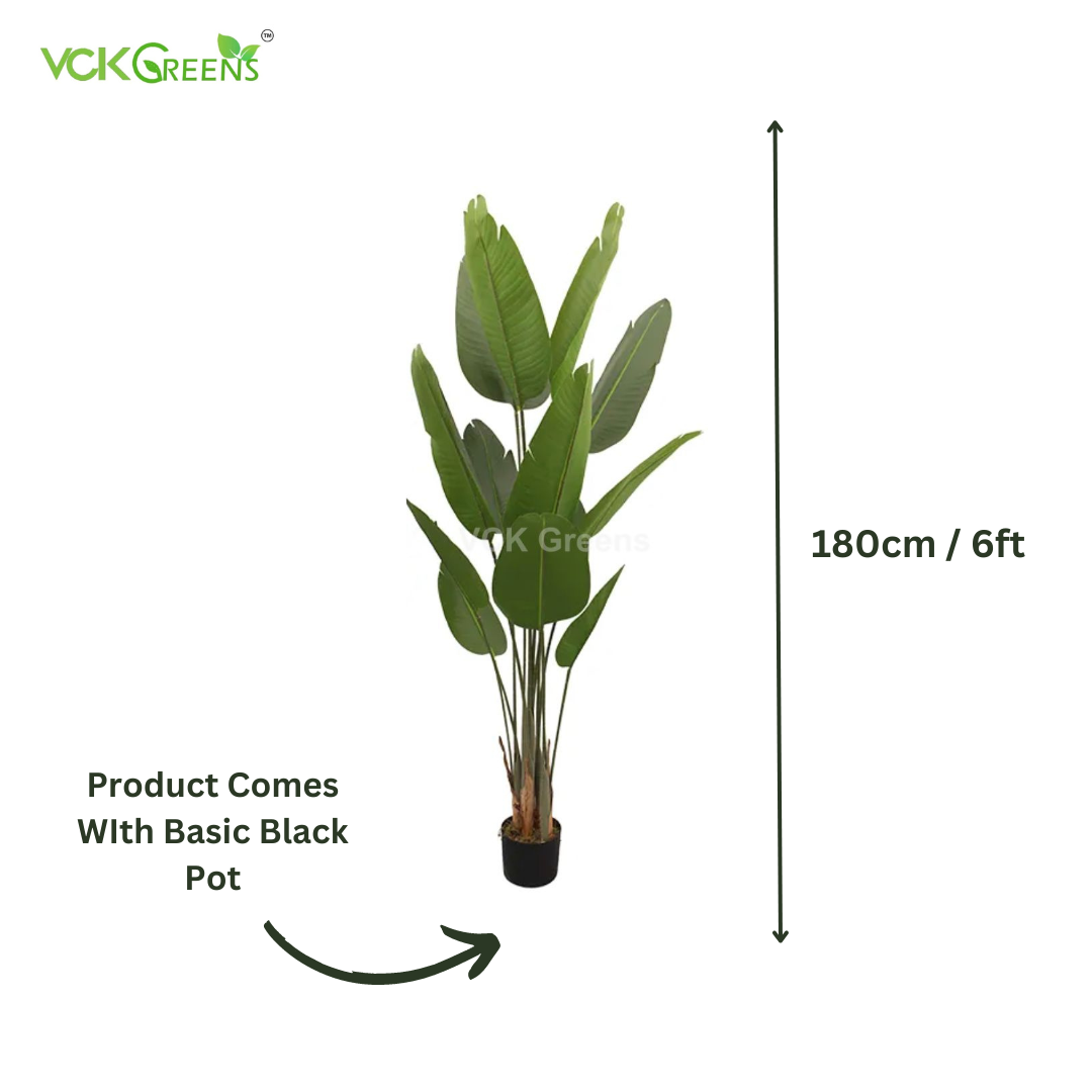 Artificial Banana Traveller's Palm Plants/Tree With Pot 6 Feet