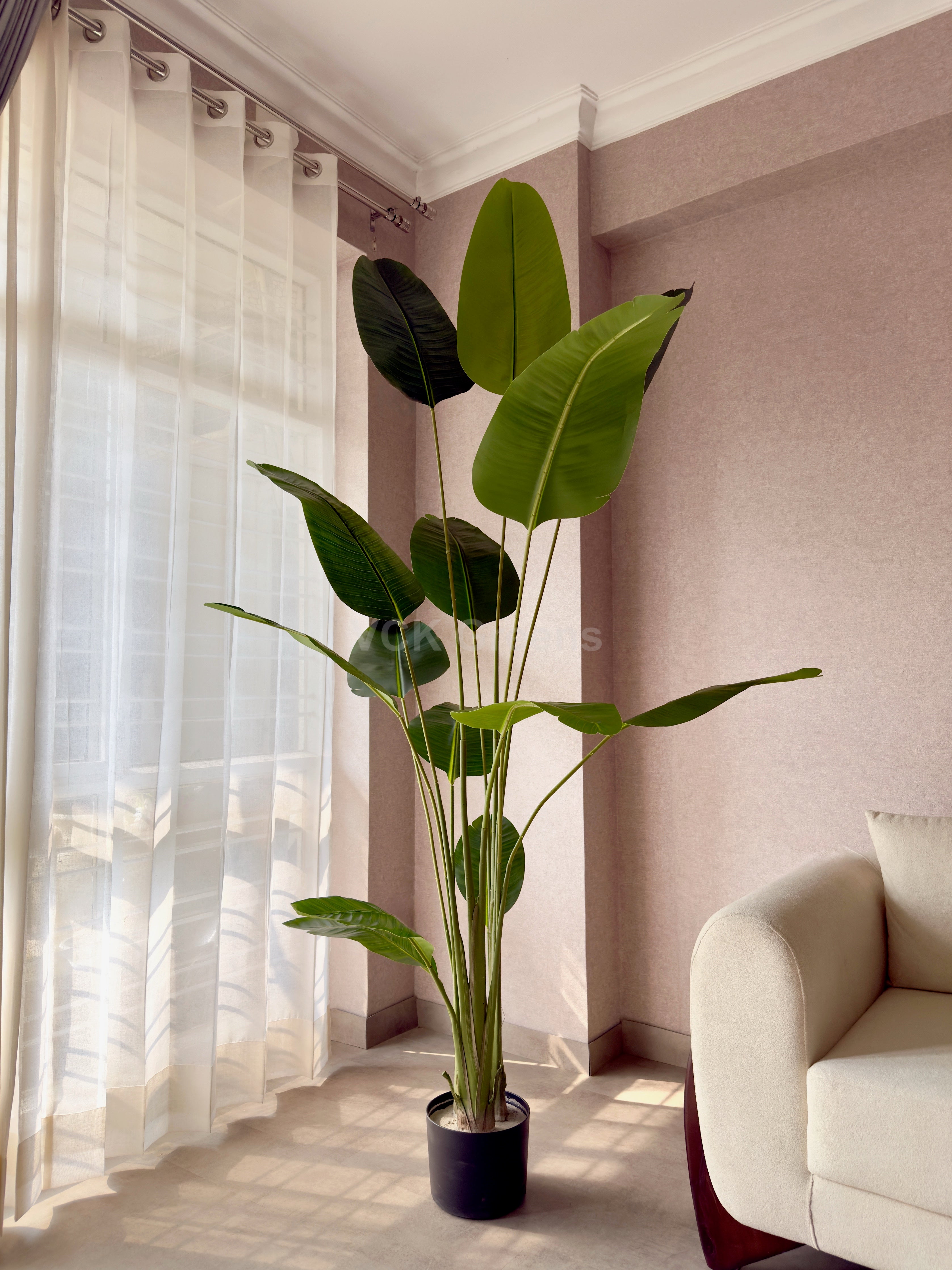 Artificial Travellers Banana Leaf Plant 8.3ft