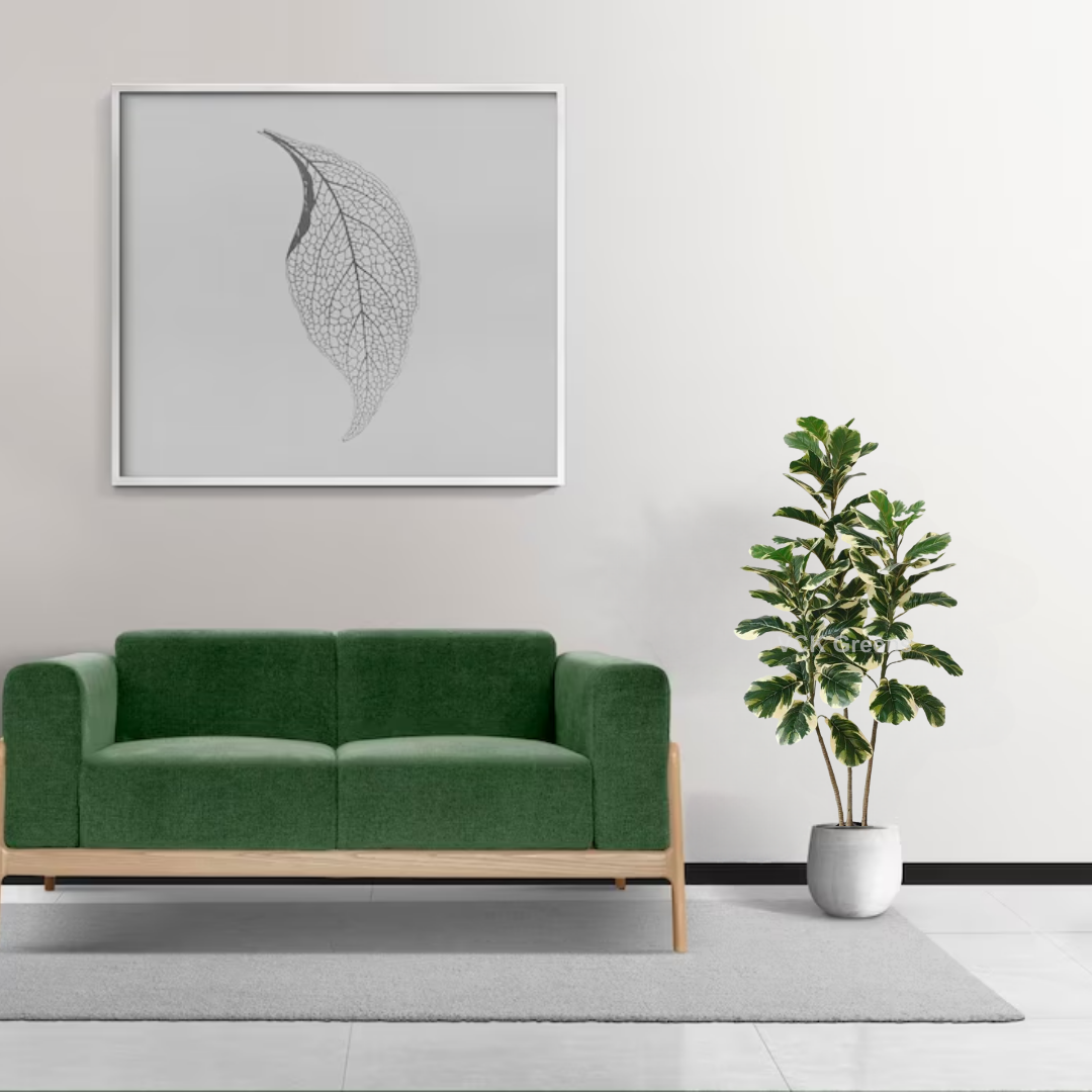 Artificial Variegated Rubber Plant 5ft With Pot