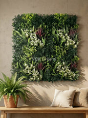 Artificial Lush Green Vertical Garden Panel (1mtrX1mtr, 10.76sqft)