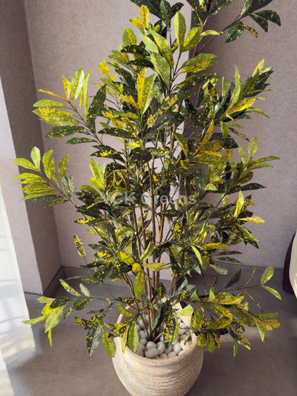 Artificial Yellow Croton Plant 5ft