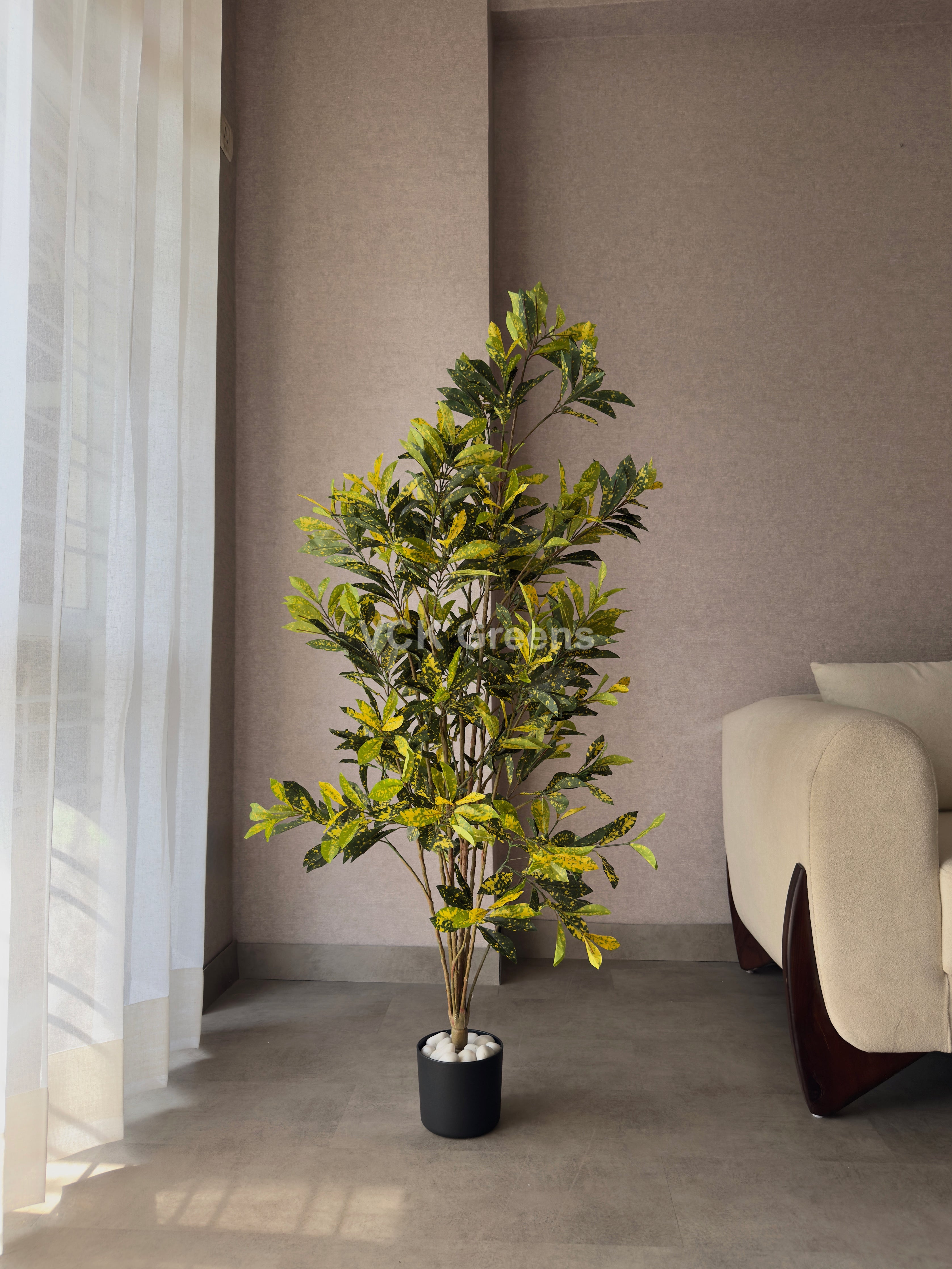 Artificial Yellow Croton Plant 5ft