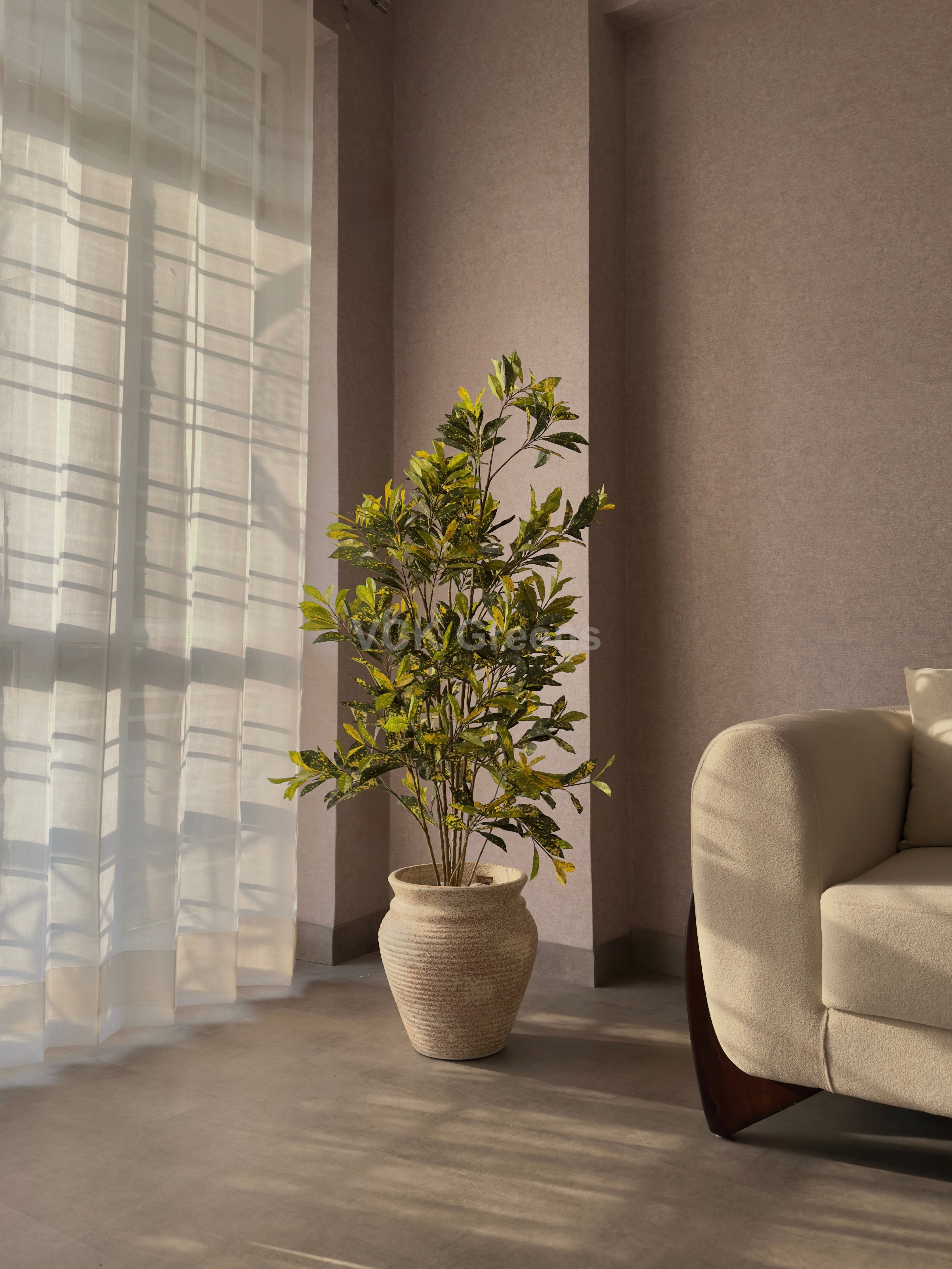 Artificial Yellow Croton Plant 5ft