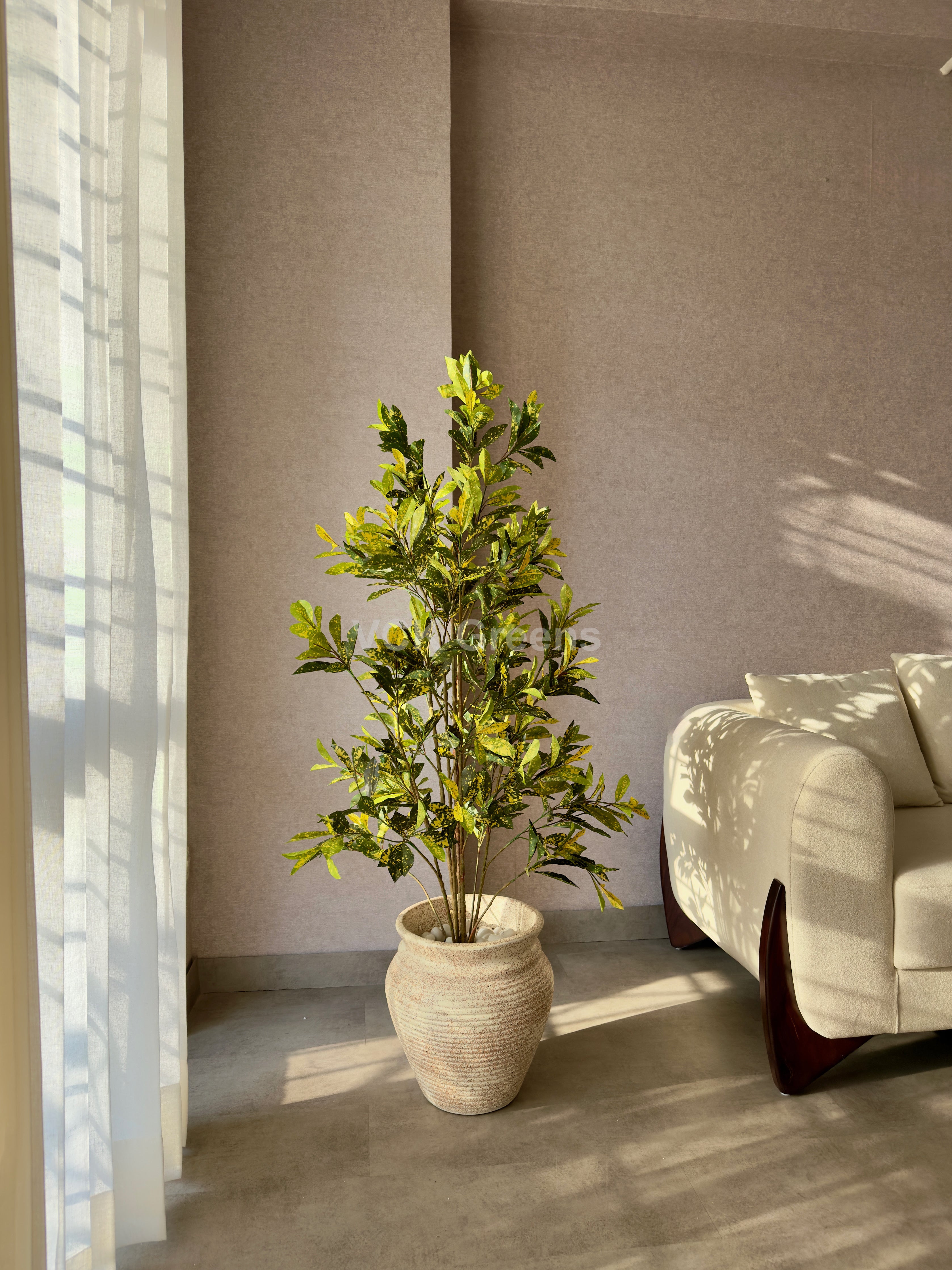 Artificial Yellow Croton Plant 5ft