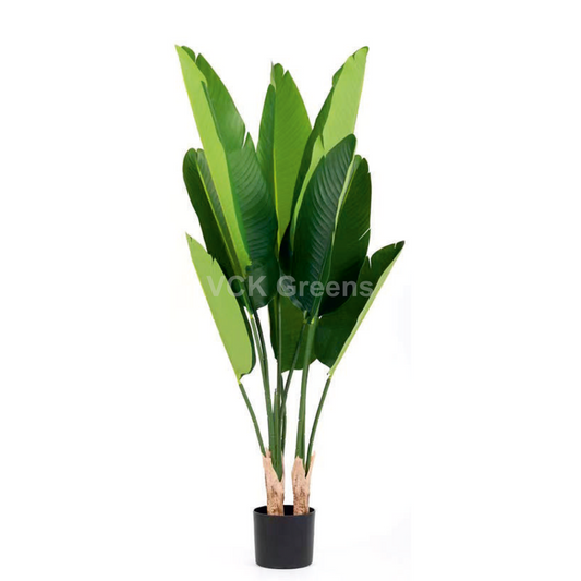 Artificial Traveller Banana Leaf Palm Plant 4ft With Pot