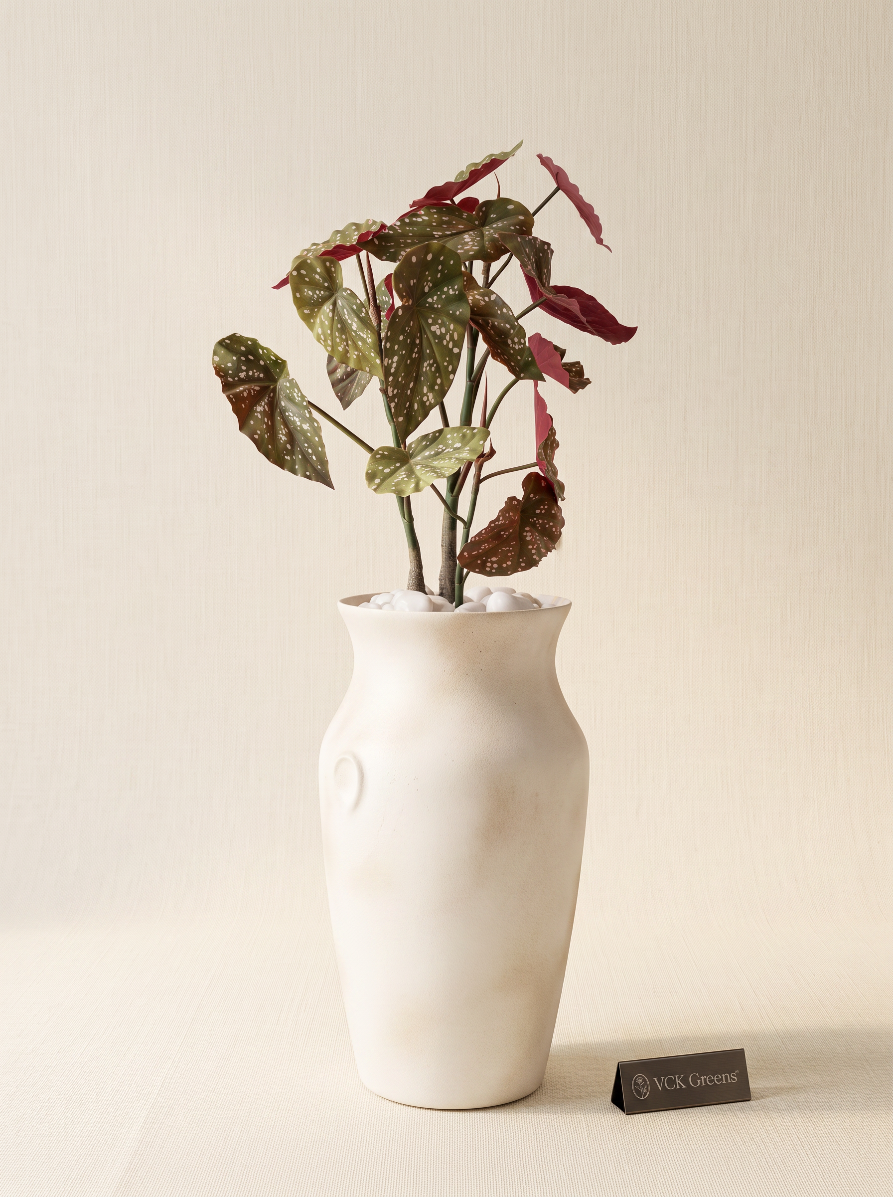 Artificial Green Begonia Maculata Plant 2.5ft