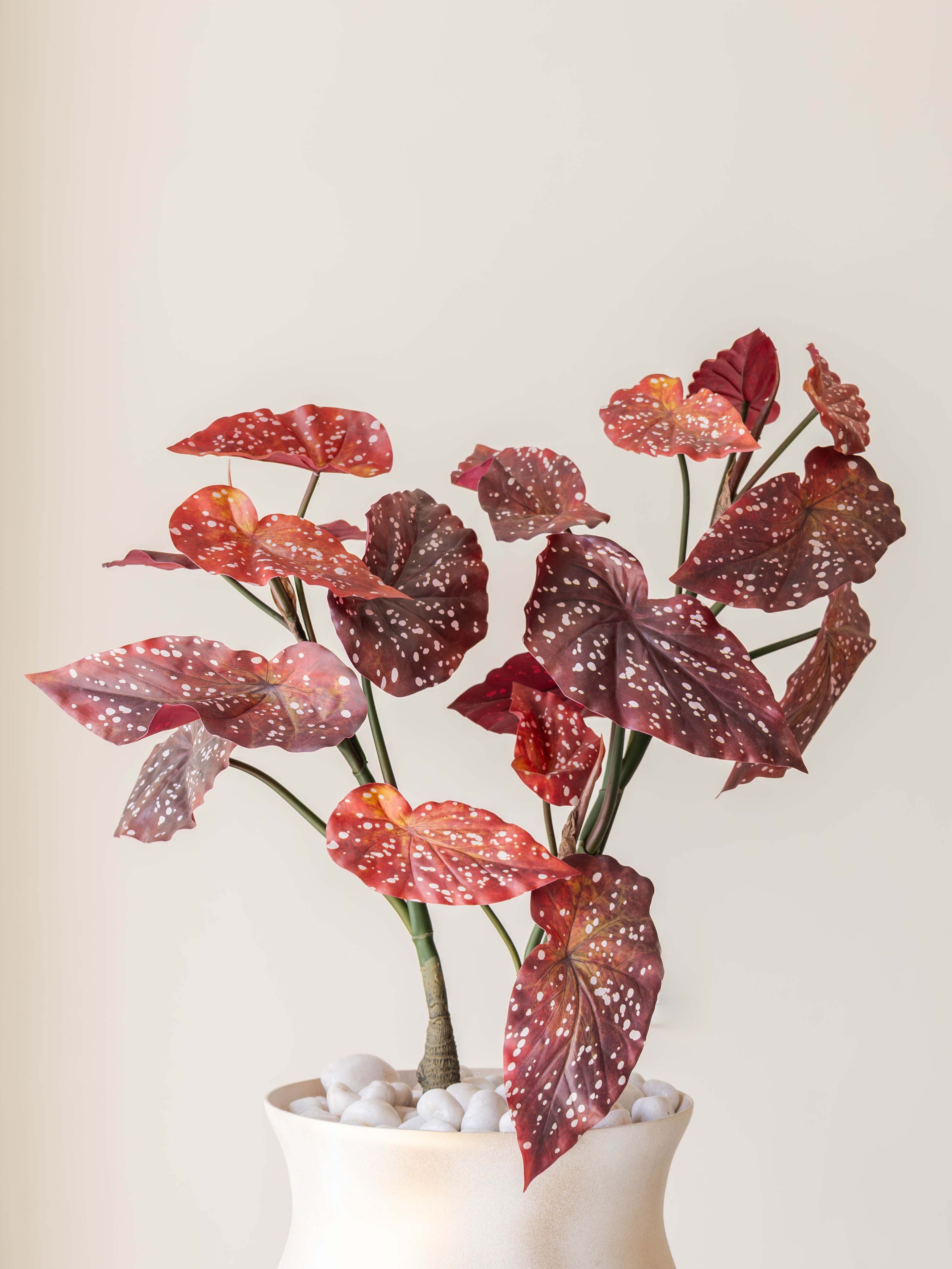 Artificial Red Begonia Maculata Plant 2.5ft