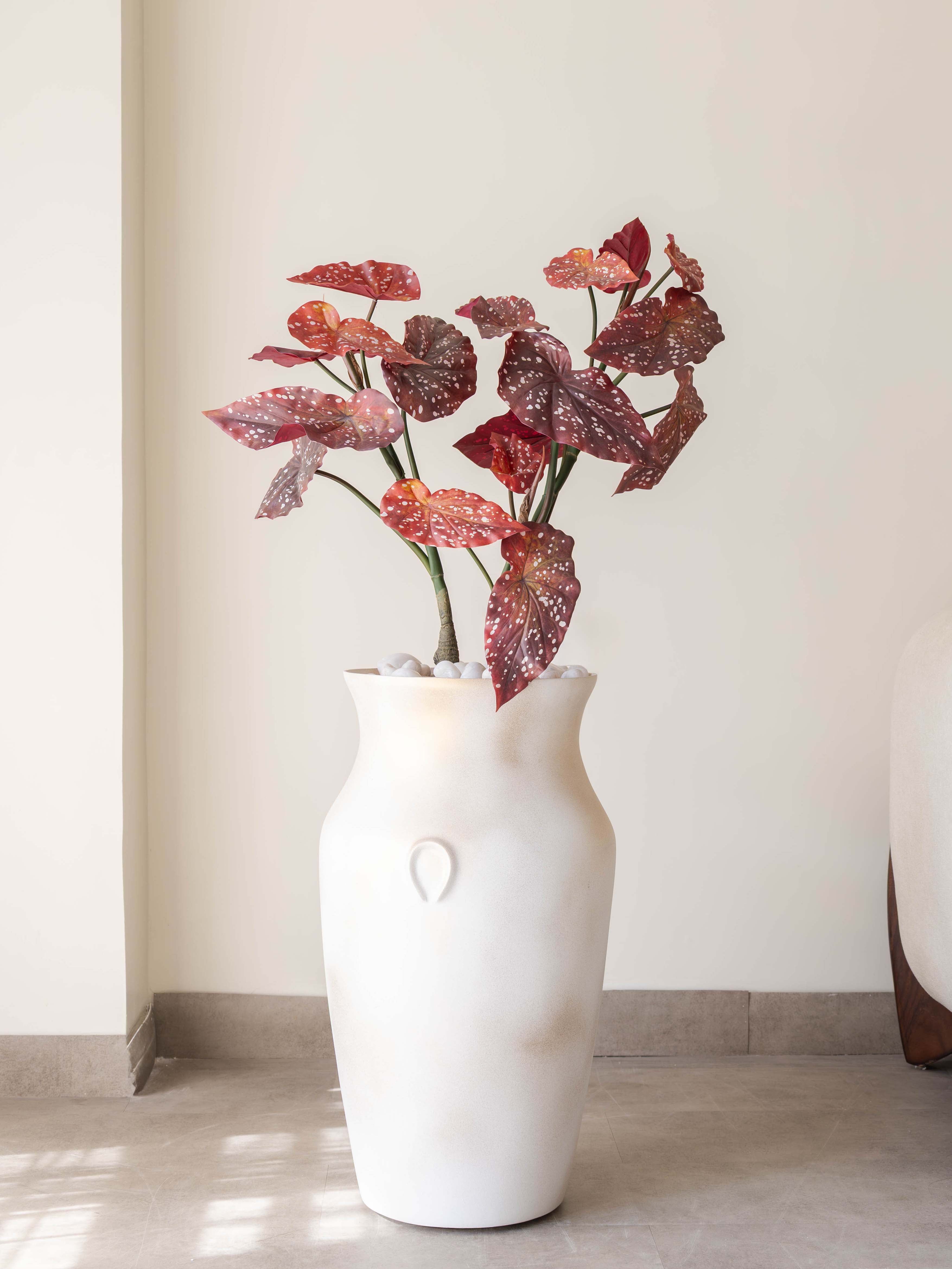Artificial Red Begonia Maculata Plant 2.5ft