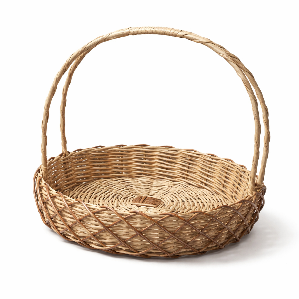 Handwoven Willow Basket with Handle – Set of 3