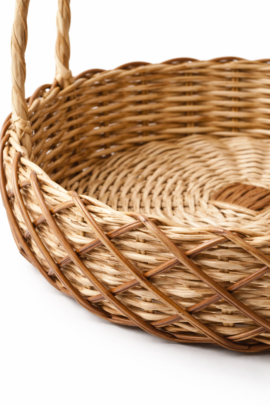 Handwoven Willow Basket with Handle – Set of 3