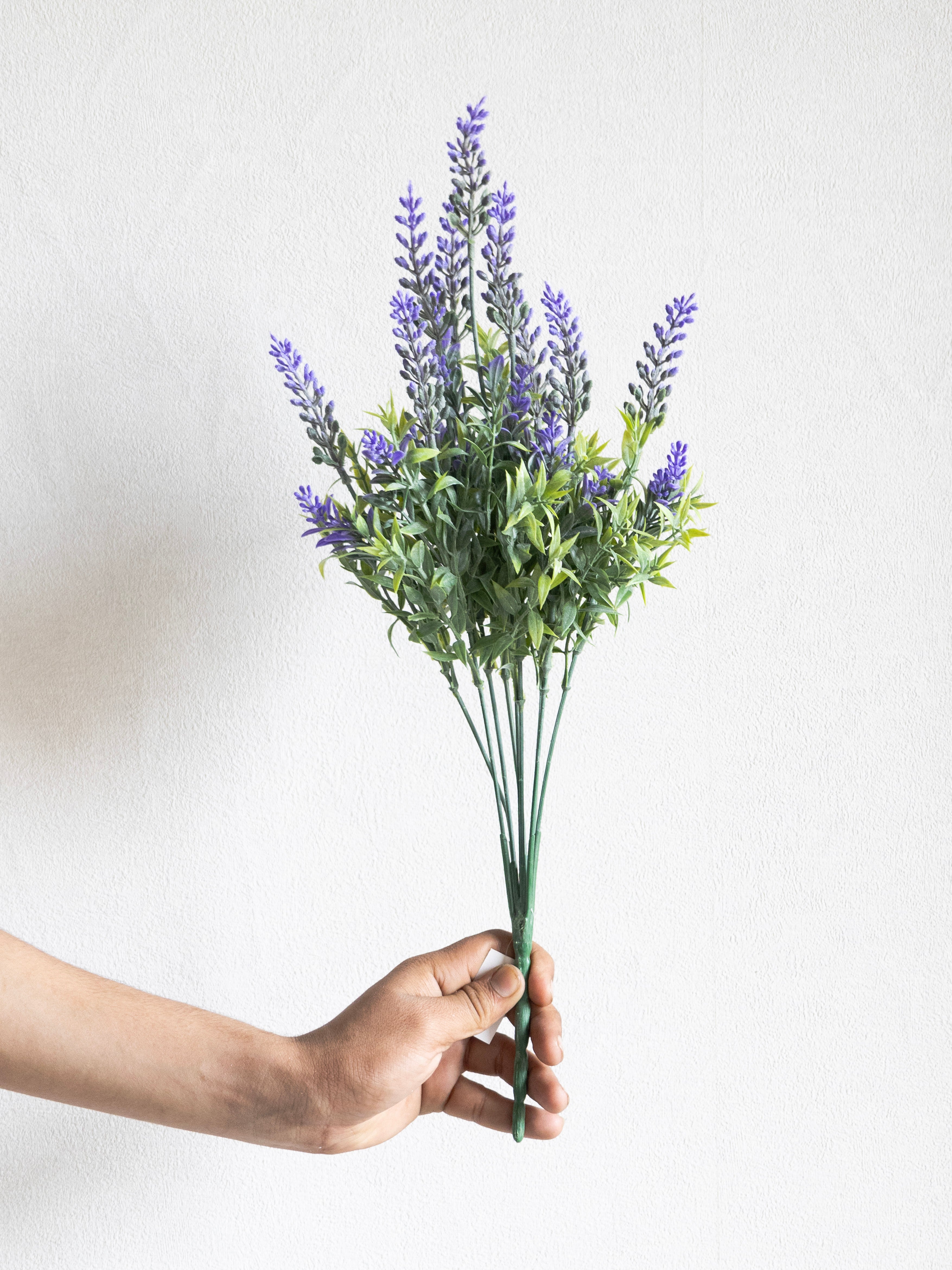 Artificial Lavender Flower Bunch (Set of 2)