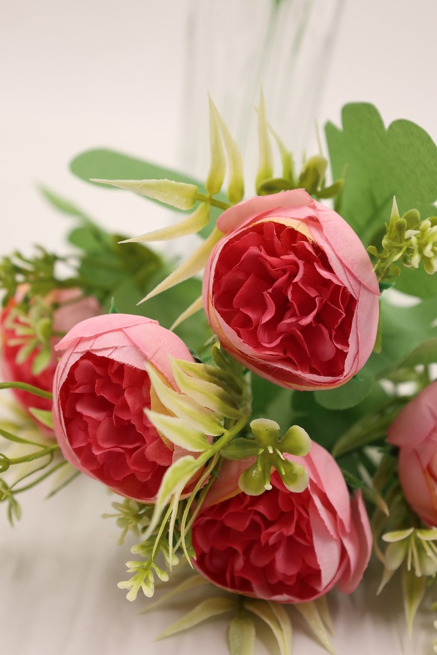 Artificial Small Peony Flower Bunches 30cm
