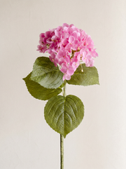 Artificial Dark Pink PU Hydrangea Flower Stem