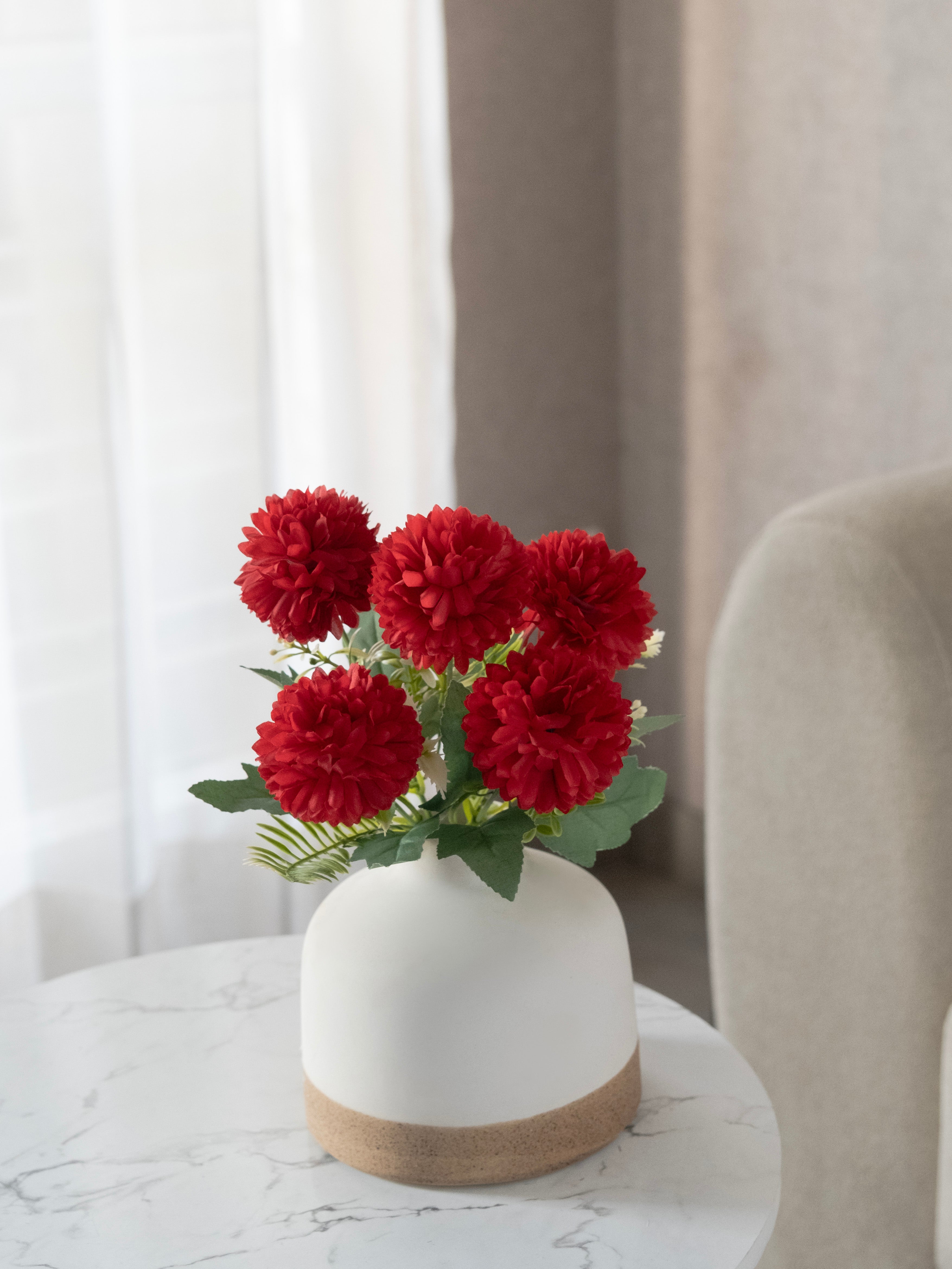 Artificial Mum Flower Bunch 28cm (Set of 3)