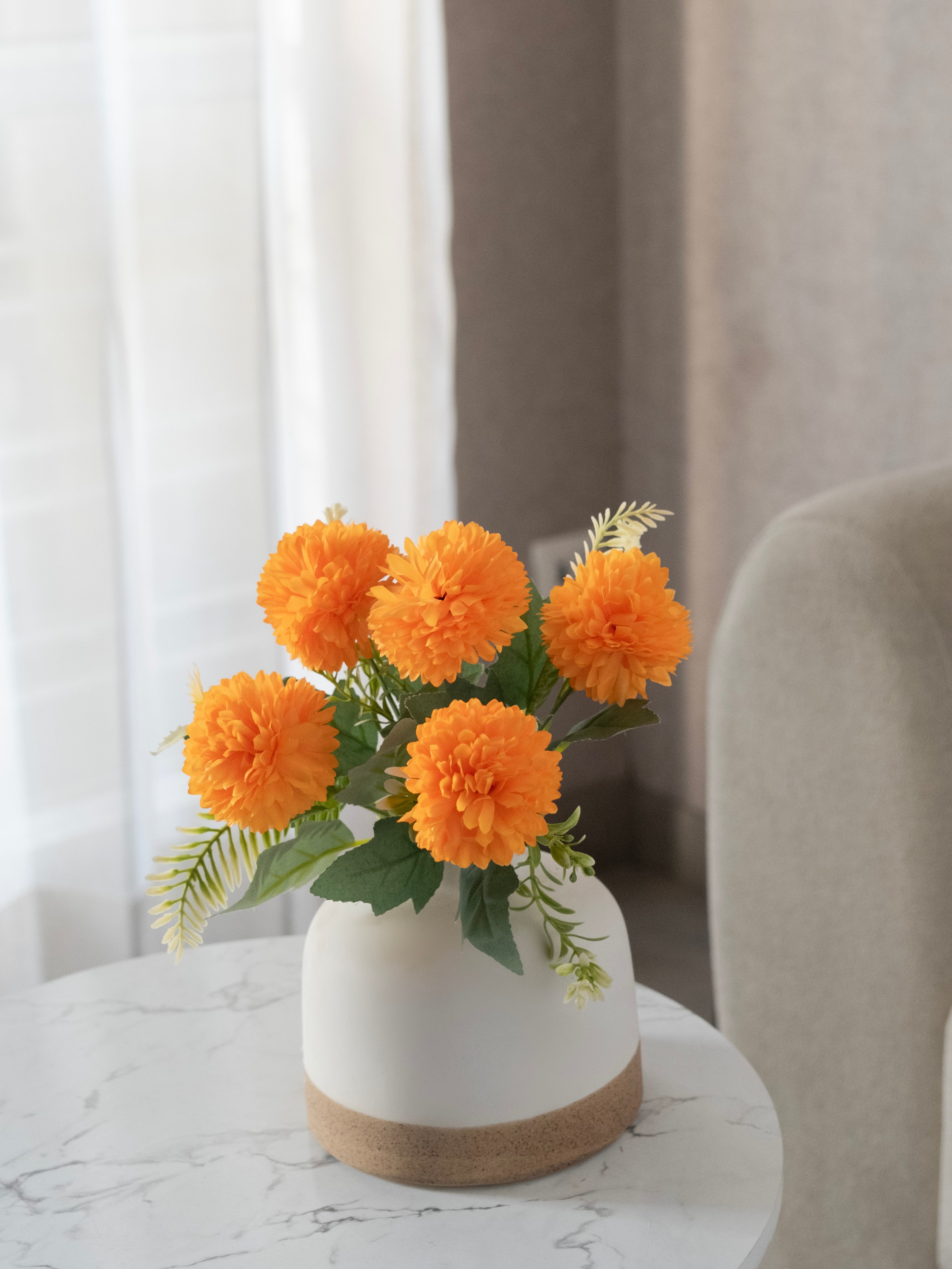 Artificial Mum Flower Bunch 28cm (Set of 3)