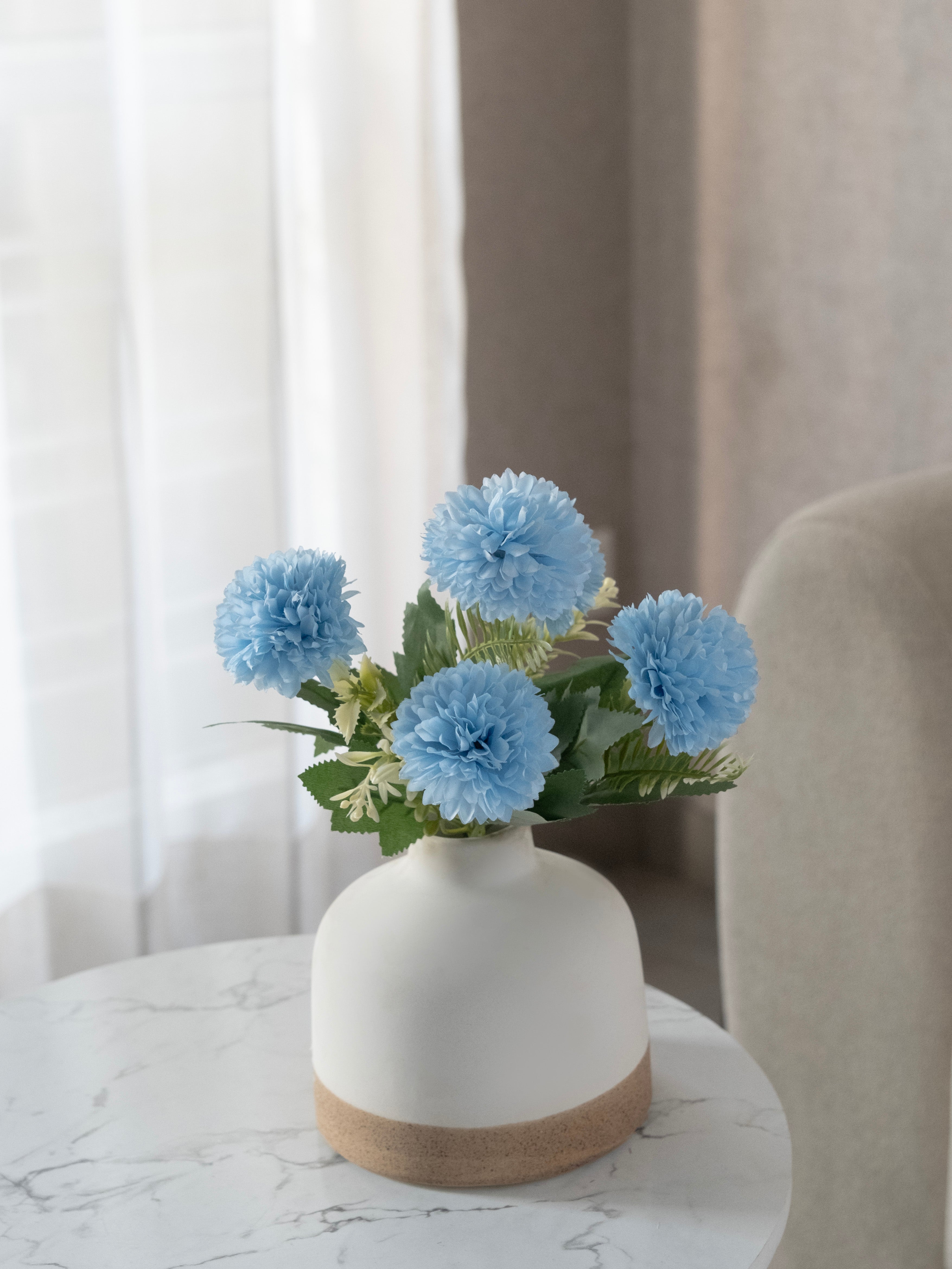 Artificial Mum Flower Bunch 28cm (Set of 3)