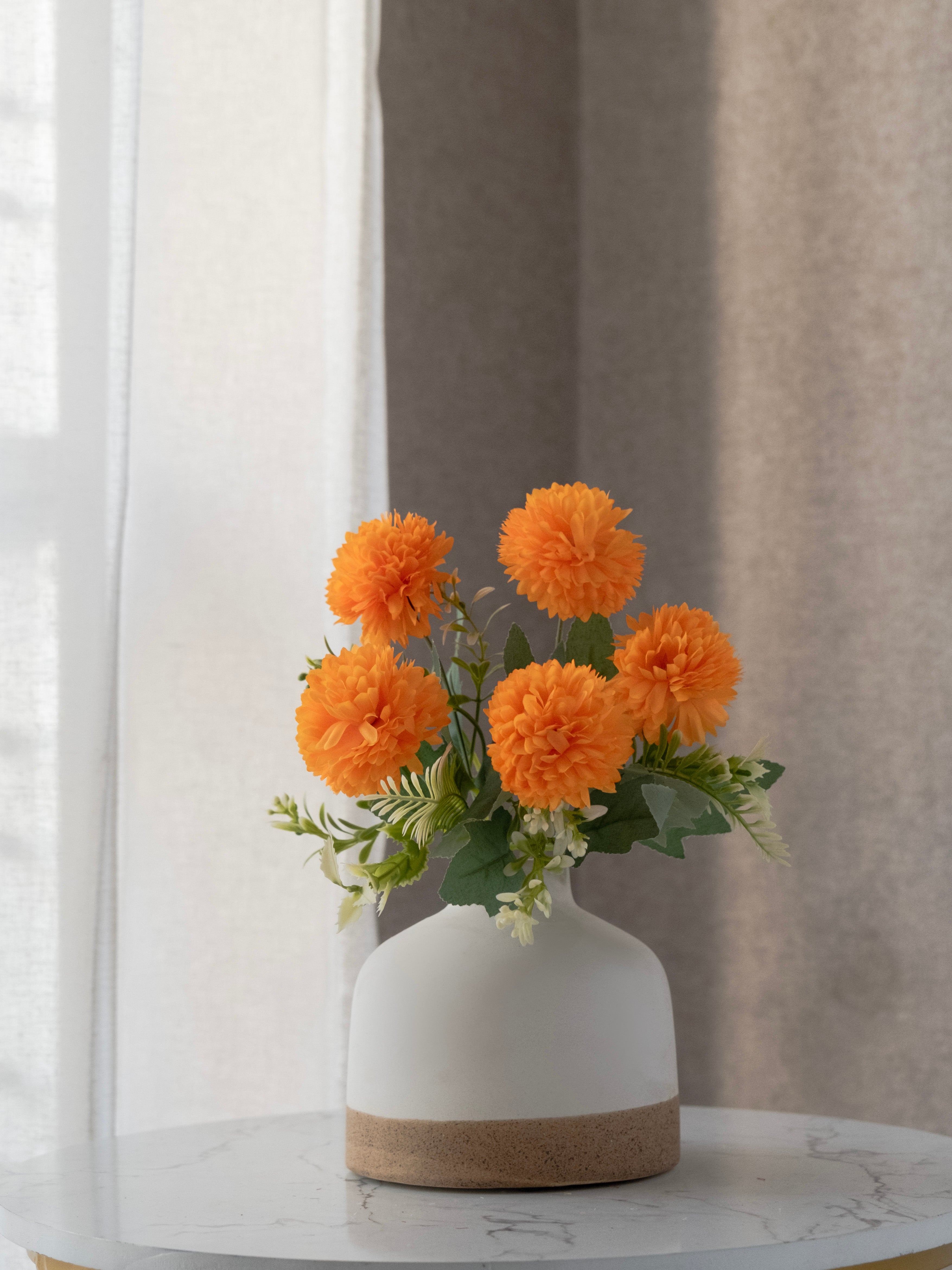 Artificial Mum Flower Bunch 28cm (Set of 3)