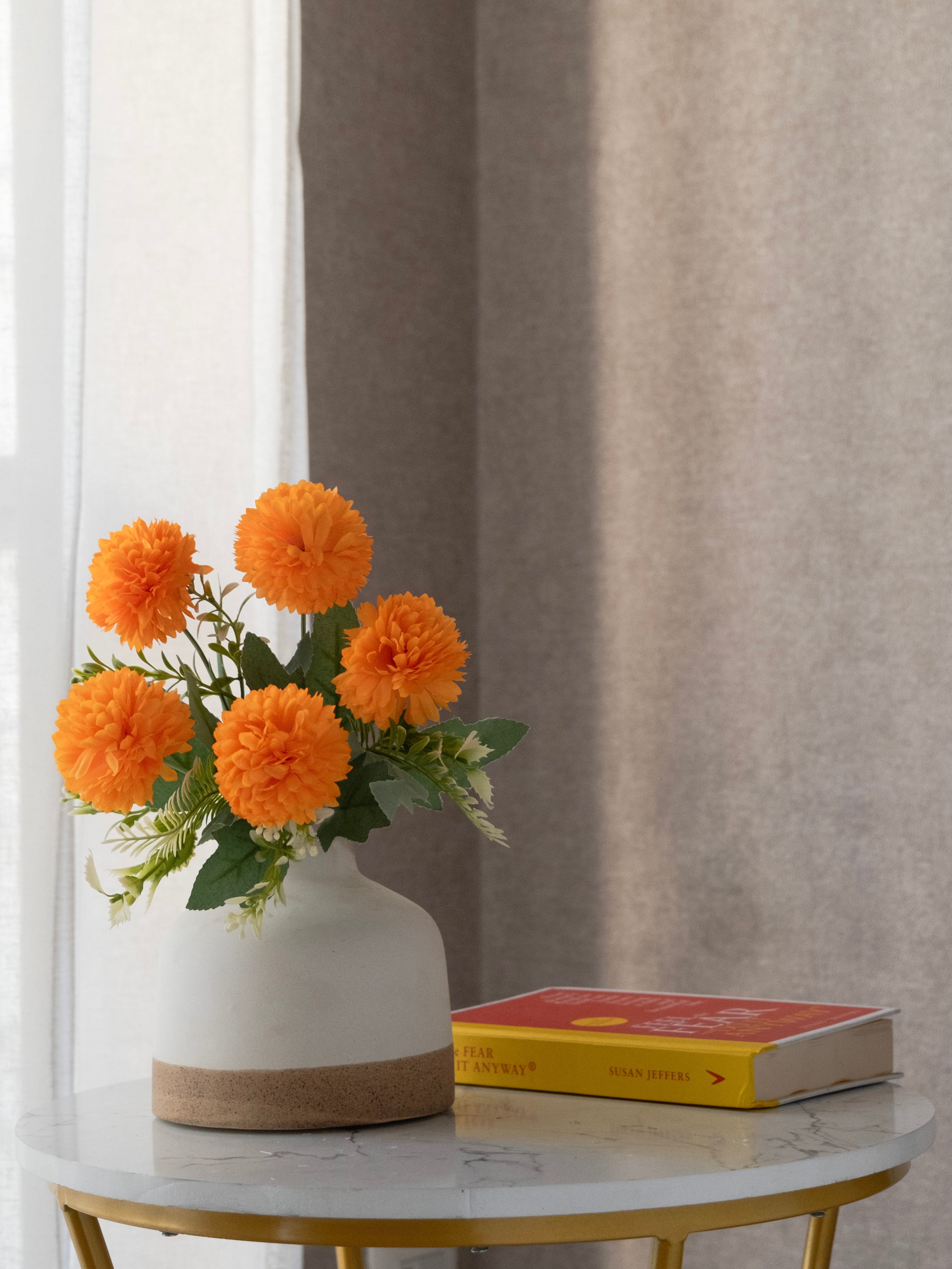 Artificial Mum Flower Bunch 28cm (Set of 3)