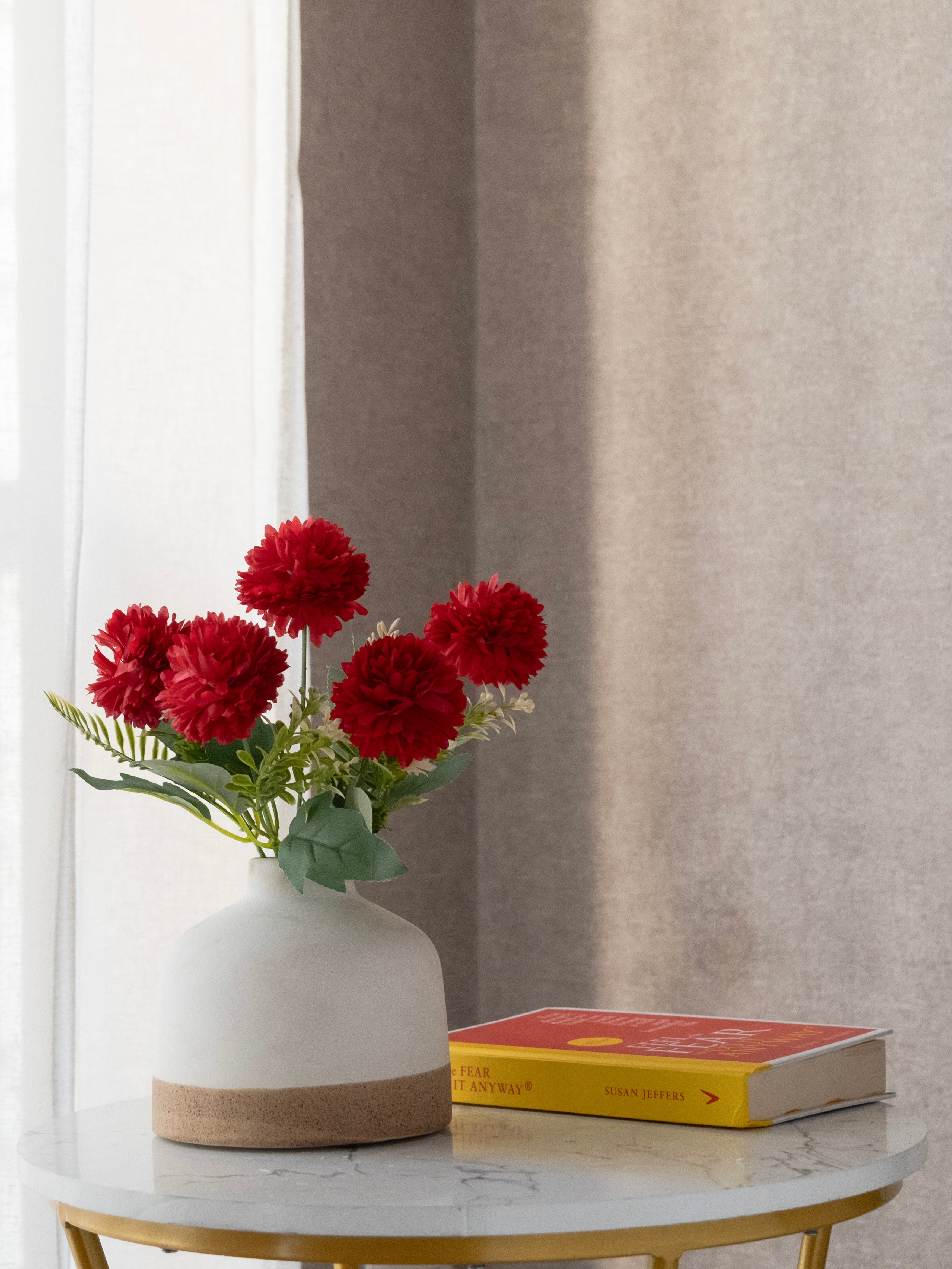 Artificial Mum Flower Bunch 28cm (Set of 3)