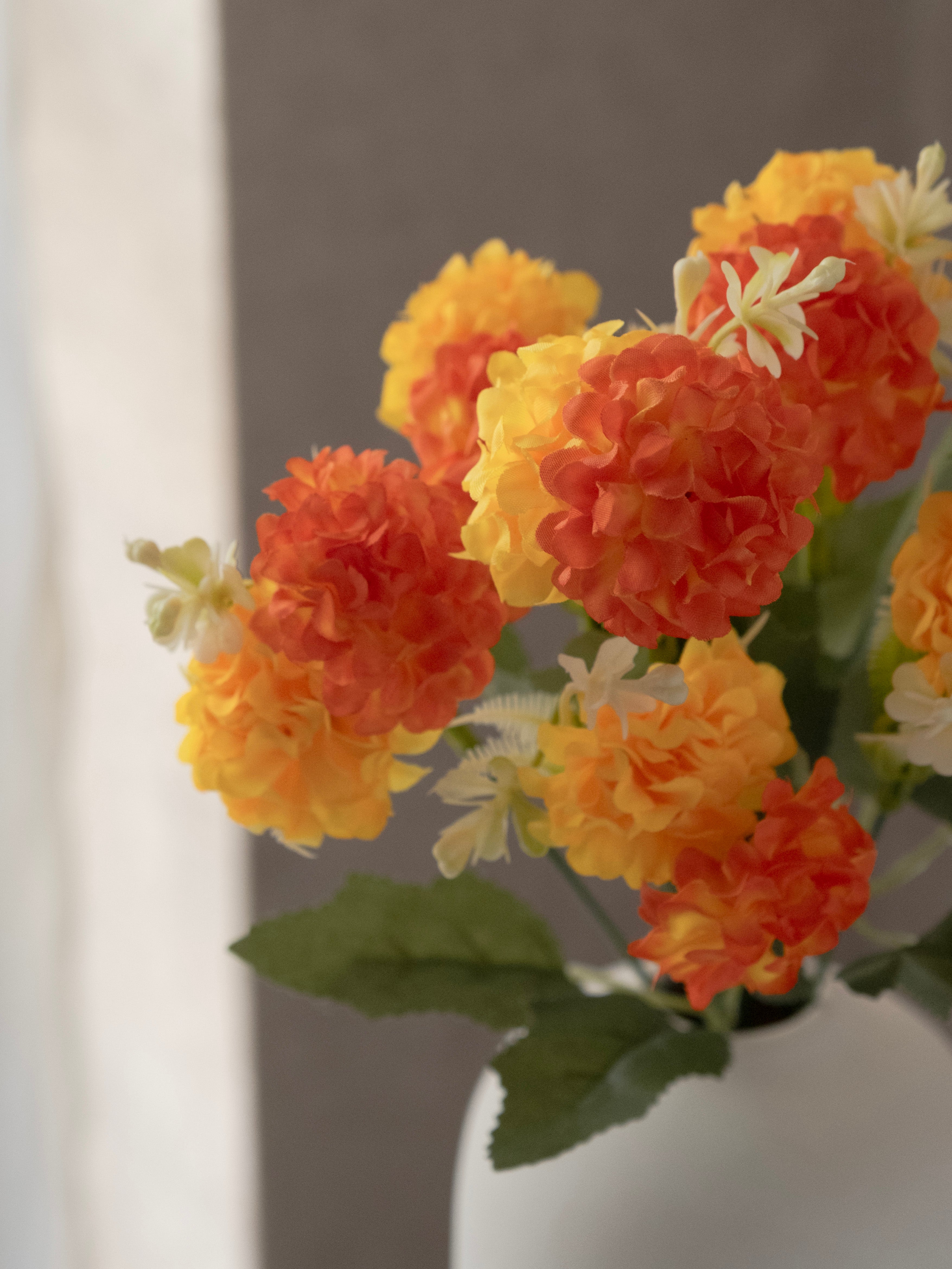 Artificial Multicolor Hydrangea Flower Bunch (Set of 3)