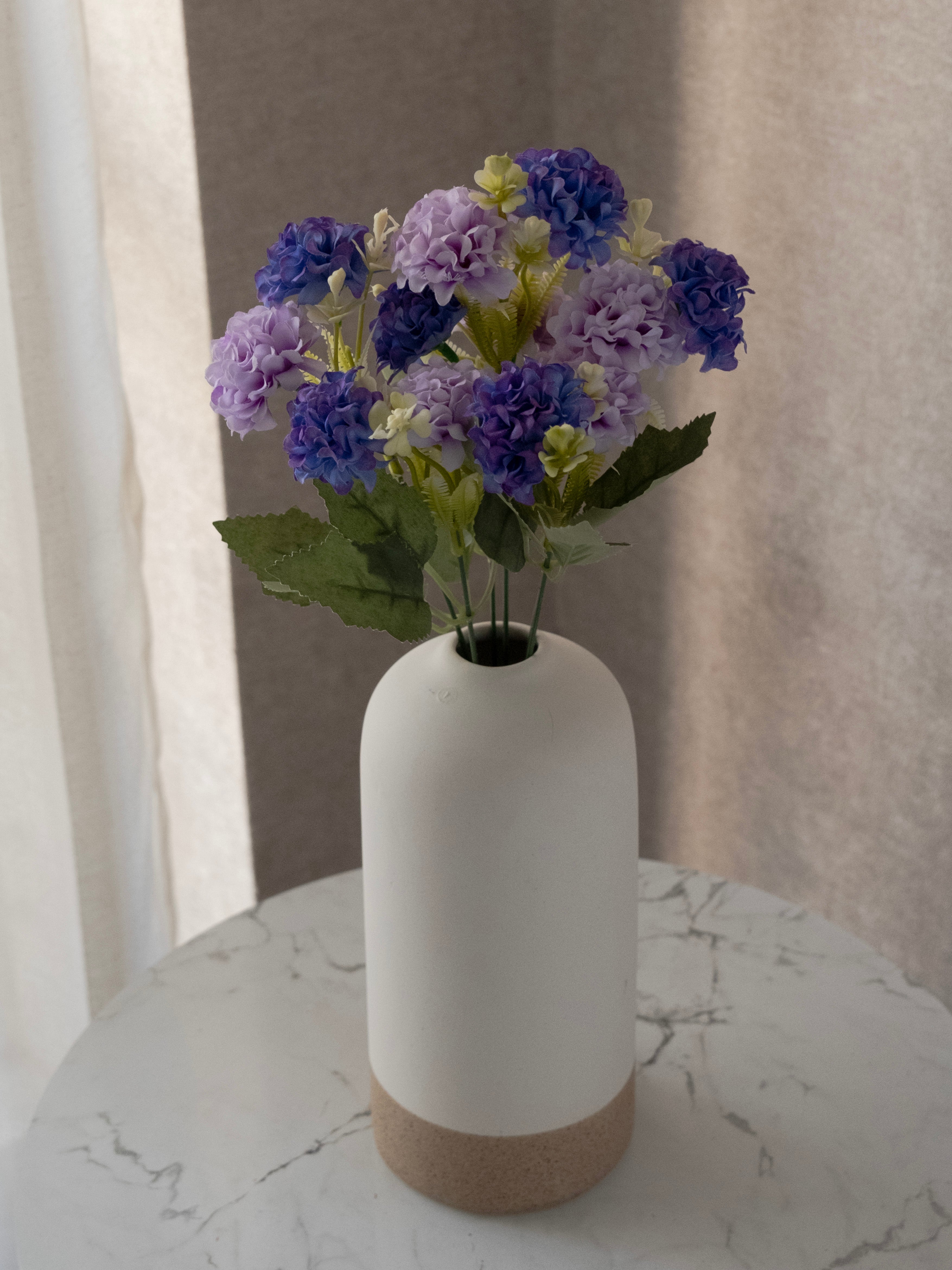 Artificial Multicolor Hydrangea Flower Bunch (Set of 3)