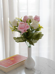 Artificial Rose Flower Bunch (Set of 3)