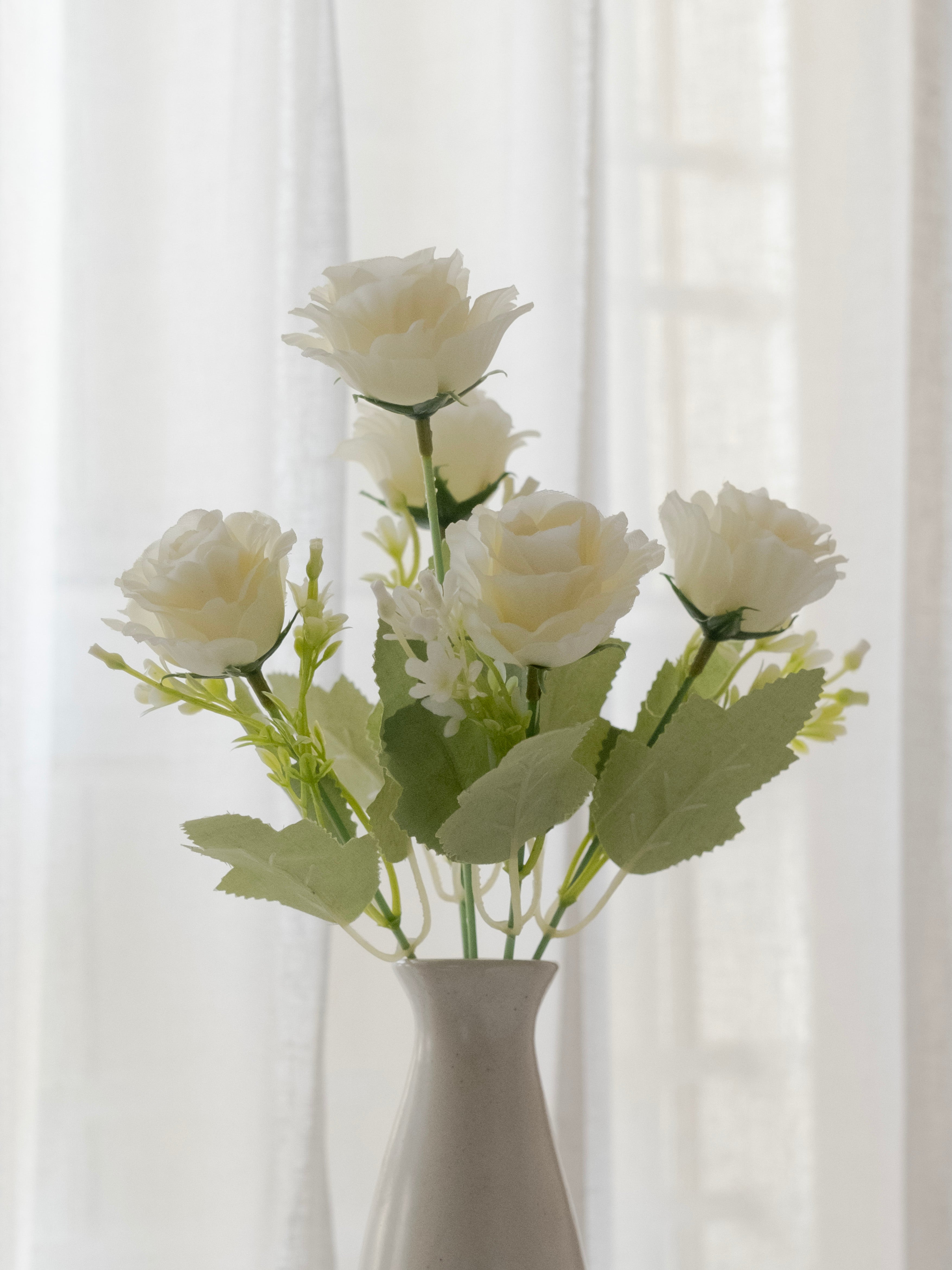 Artificial Camellia Flower Bunches (Set of 3)