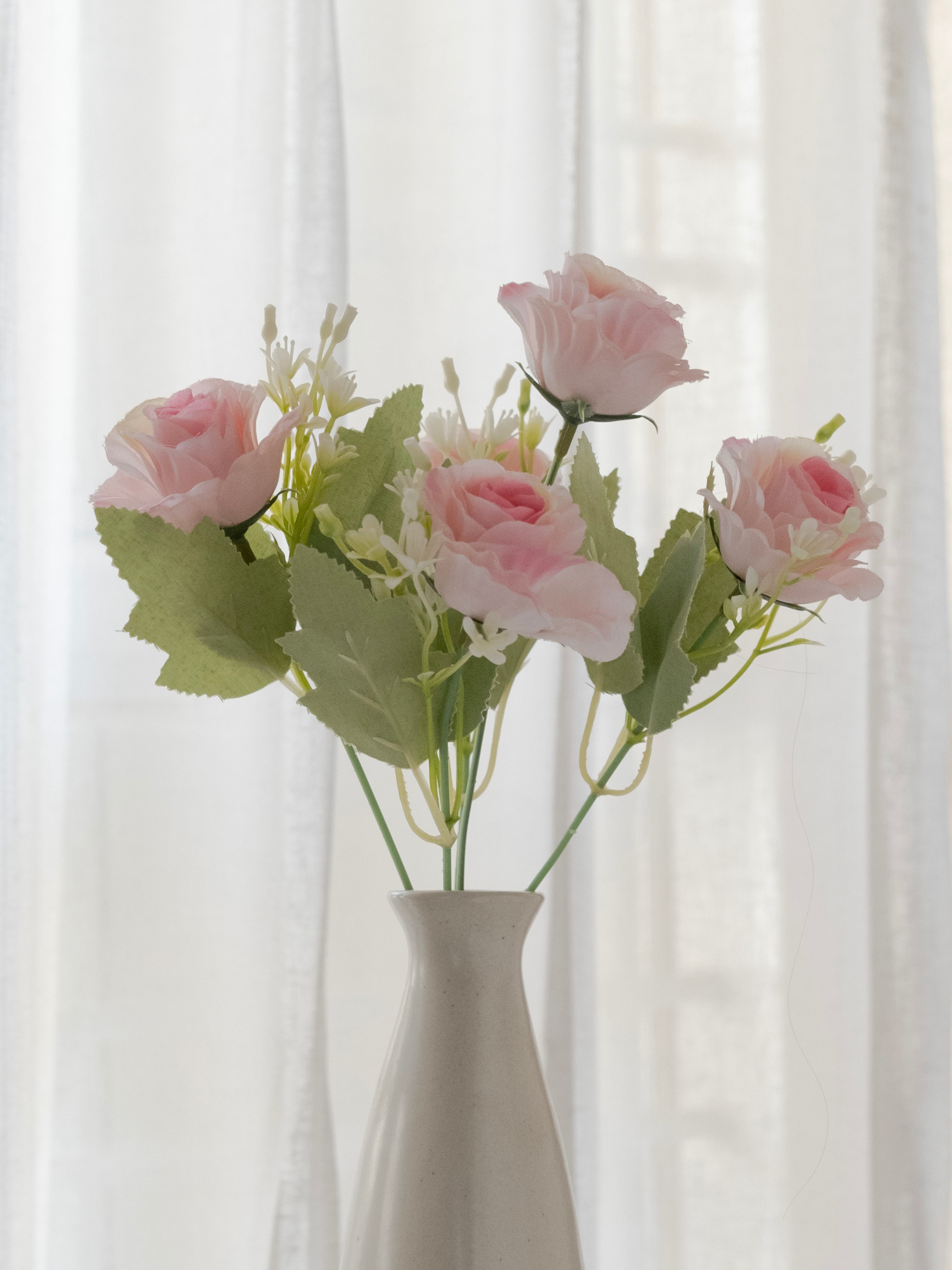 Artificial Camellia Flower Bunches (Set of 3)
