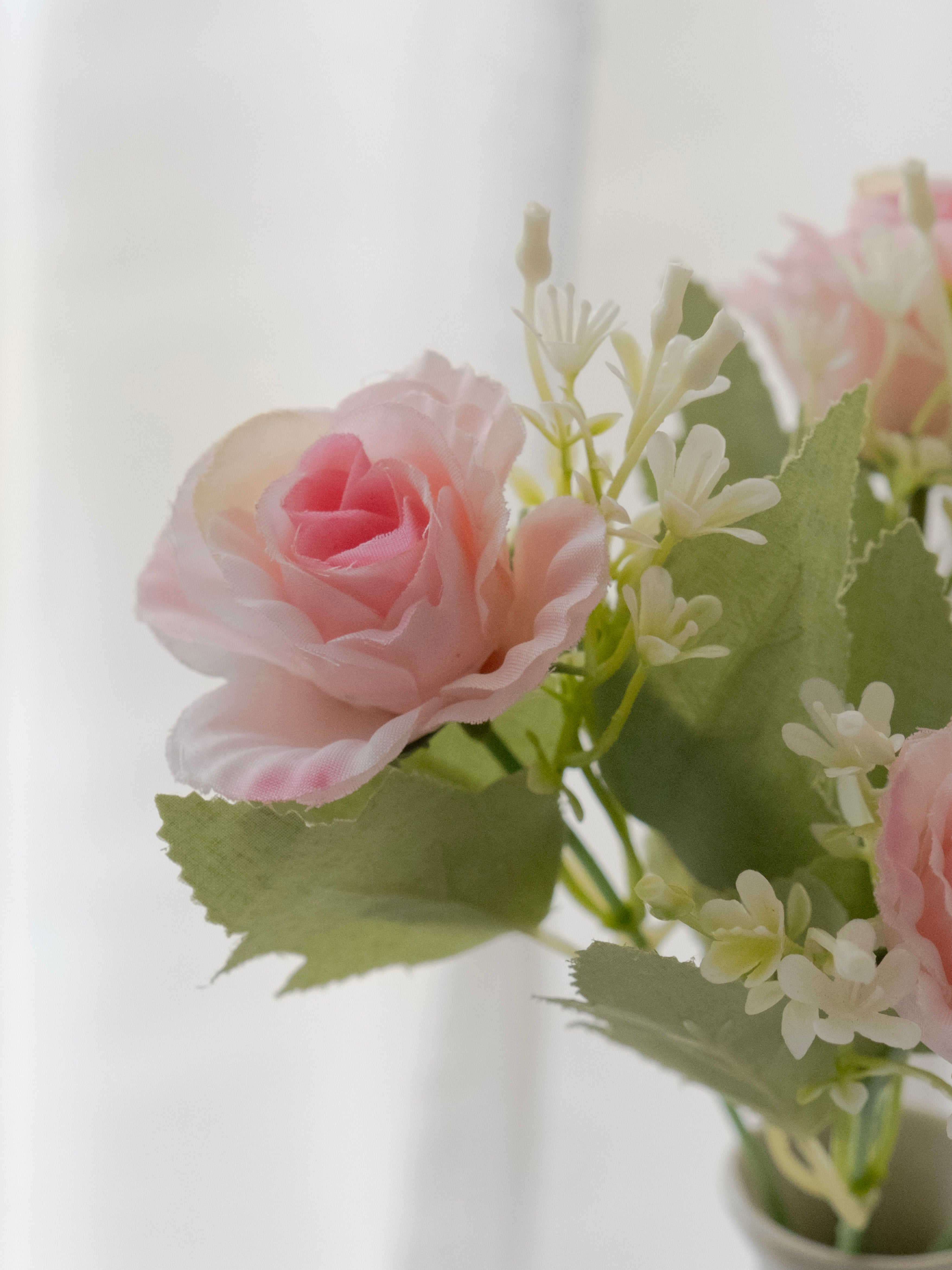 Artificial Camellia Flower Bunches (Set of 3)