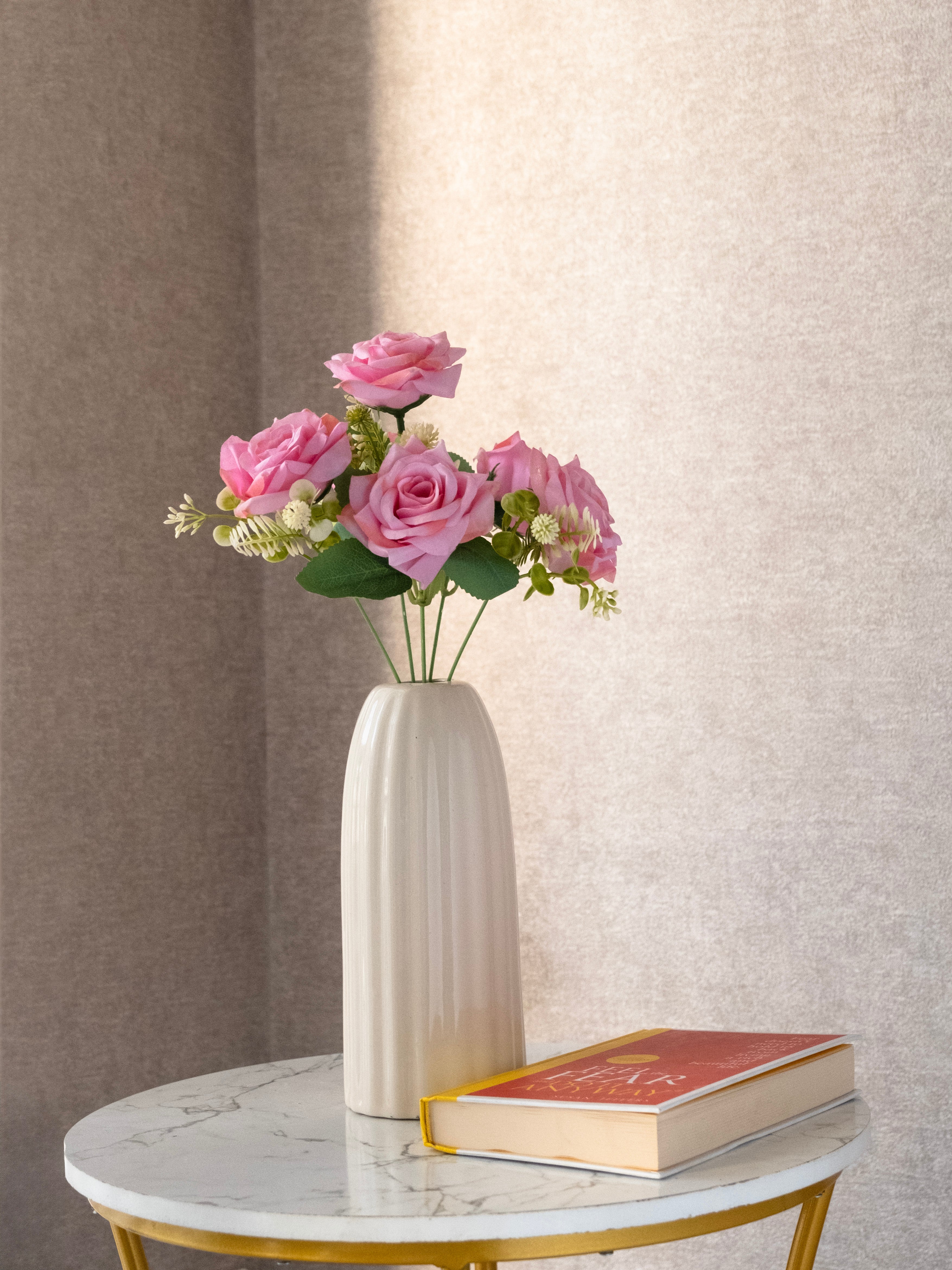 Artificial Essence of Rose flower Bunches (Set of 3)
