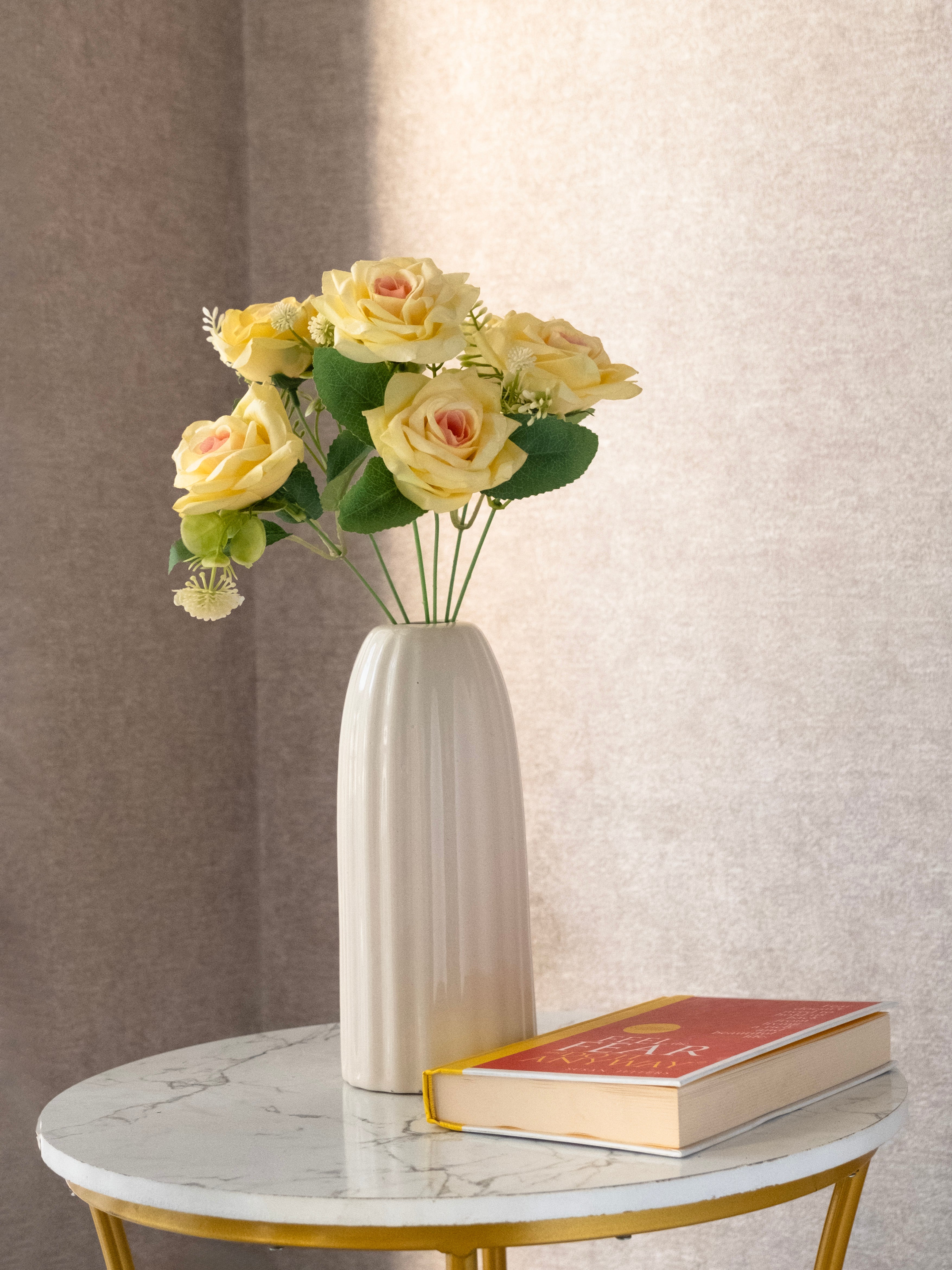 Artificial Essence of Rose flower Bunches (Set of 3)