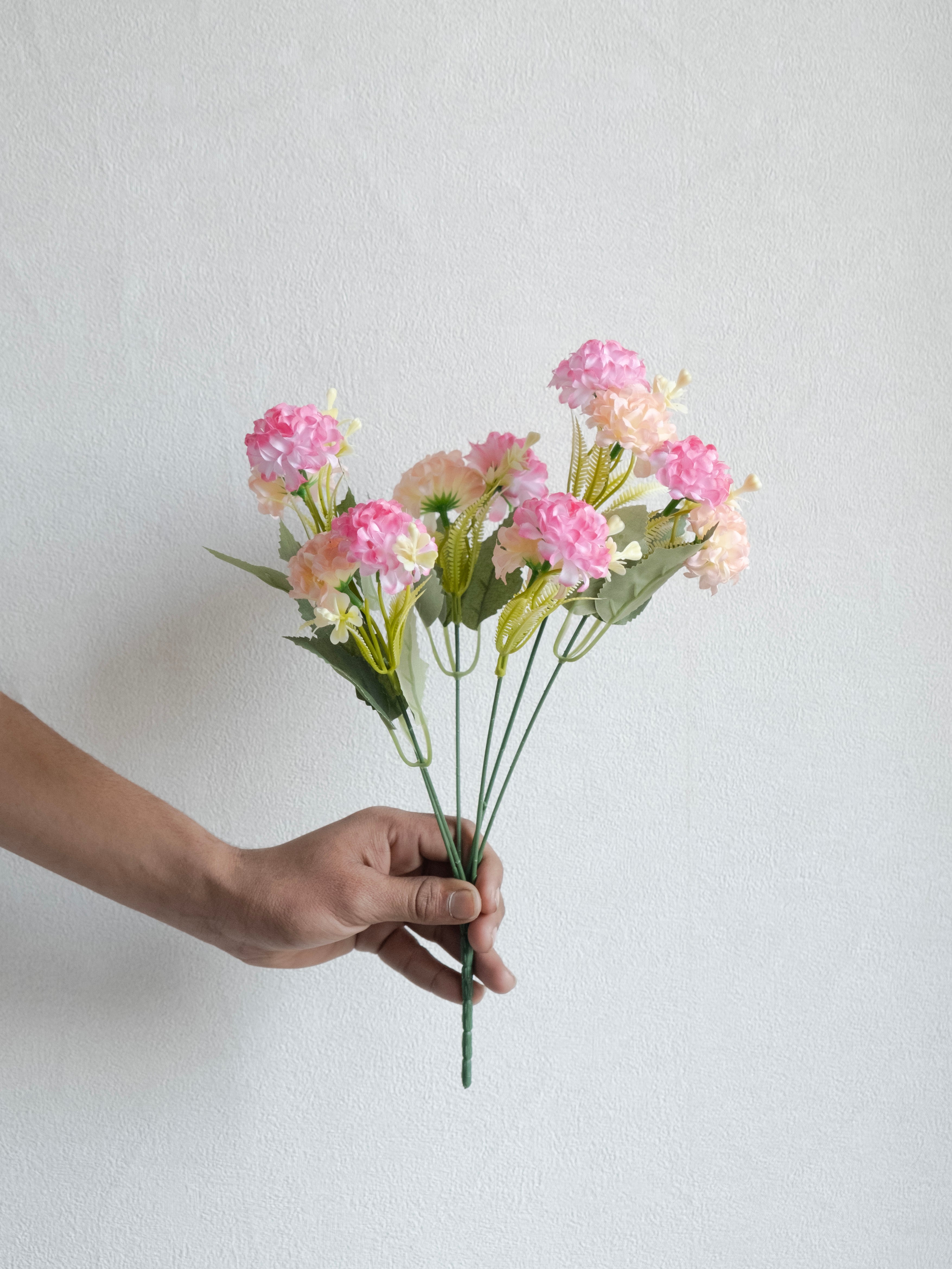 Artificial Multicolor Hydrangea Flower Bunch (Set of 3)