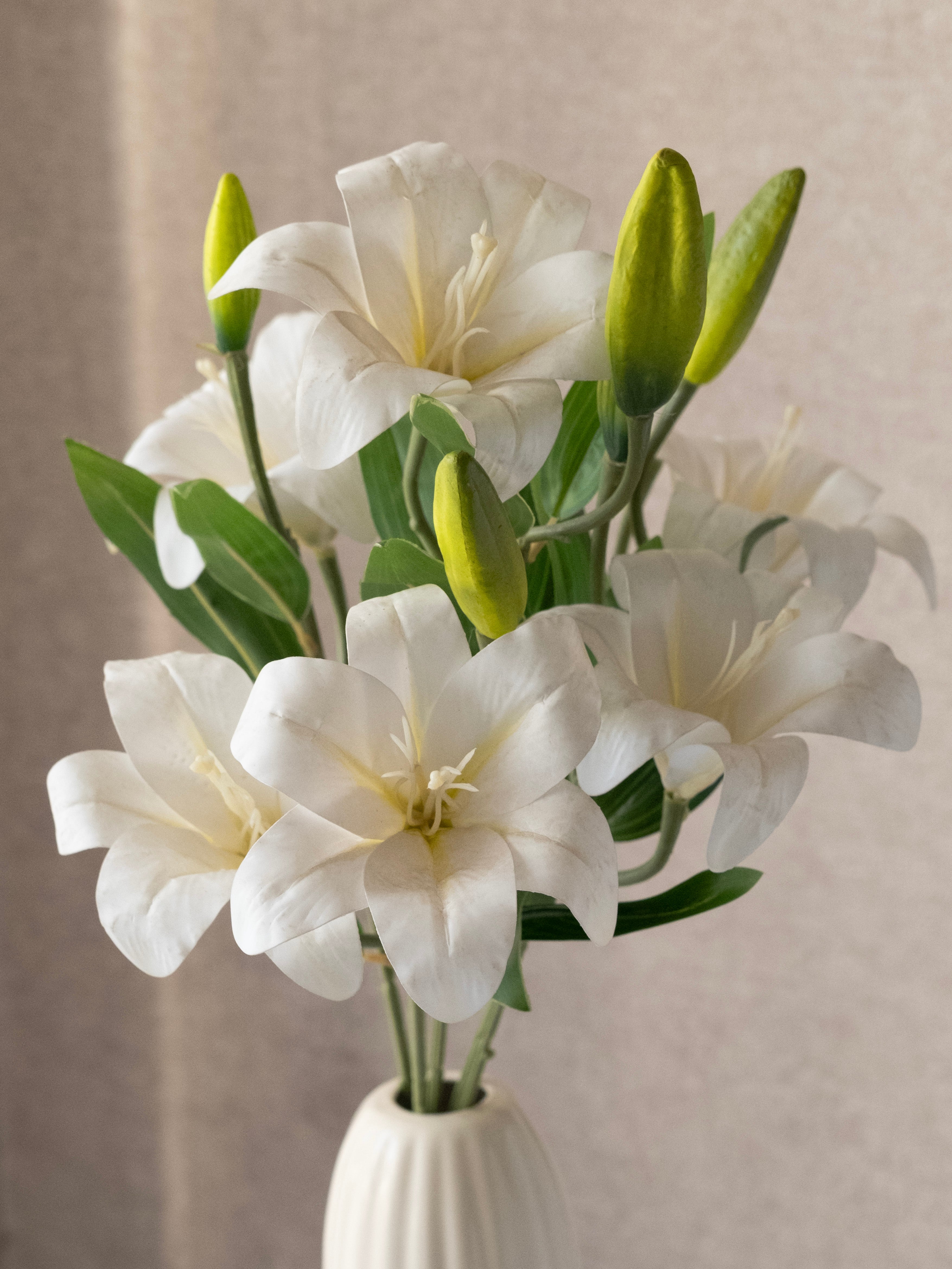 Artificial Lily X 7 Flower Bunch 55cm
