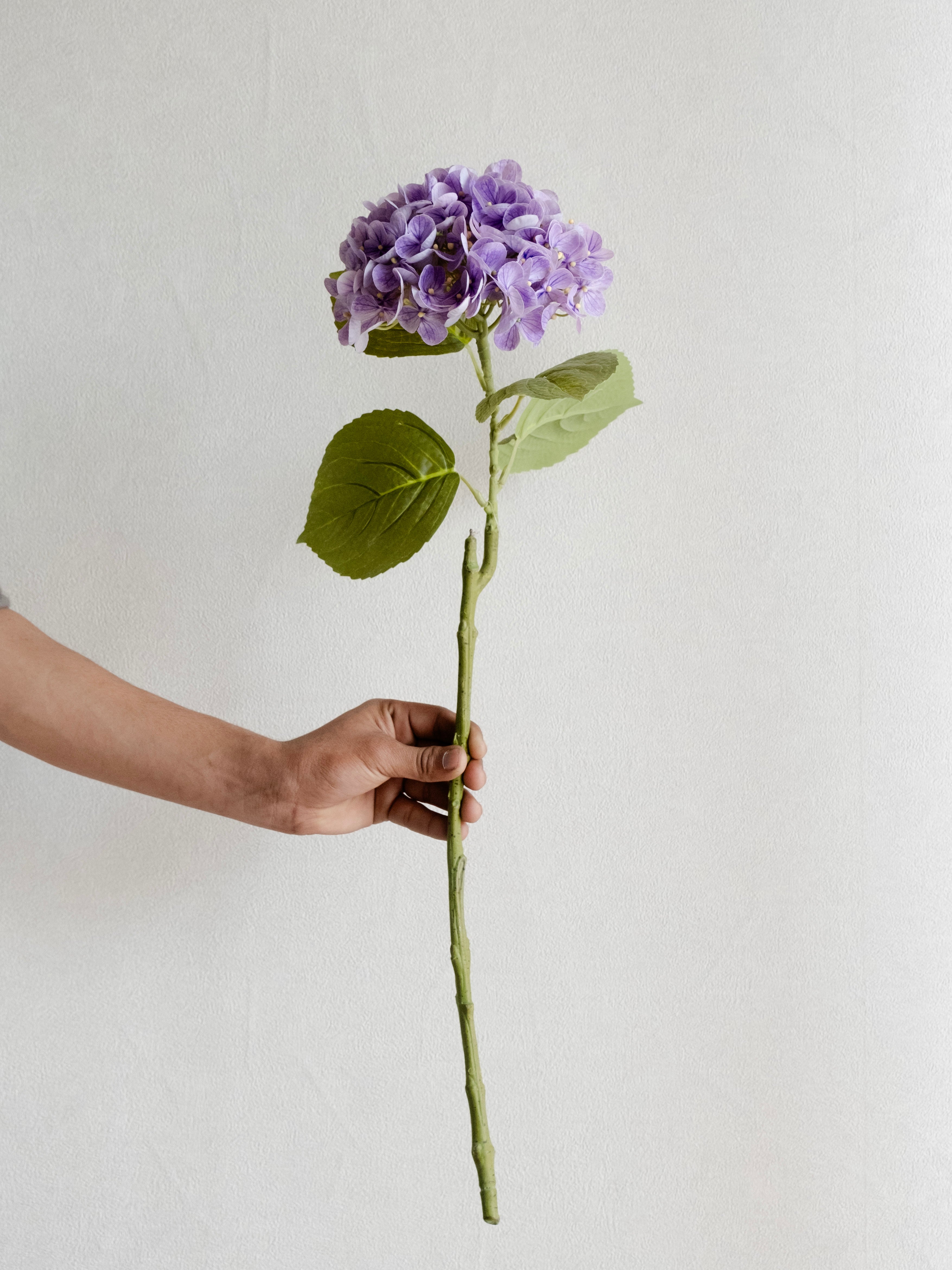 Artificial Lavender PU Hydrangea Flower Stem