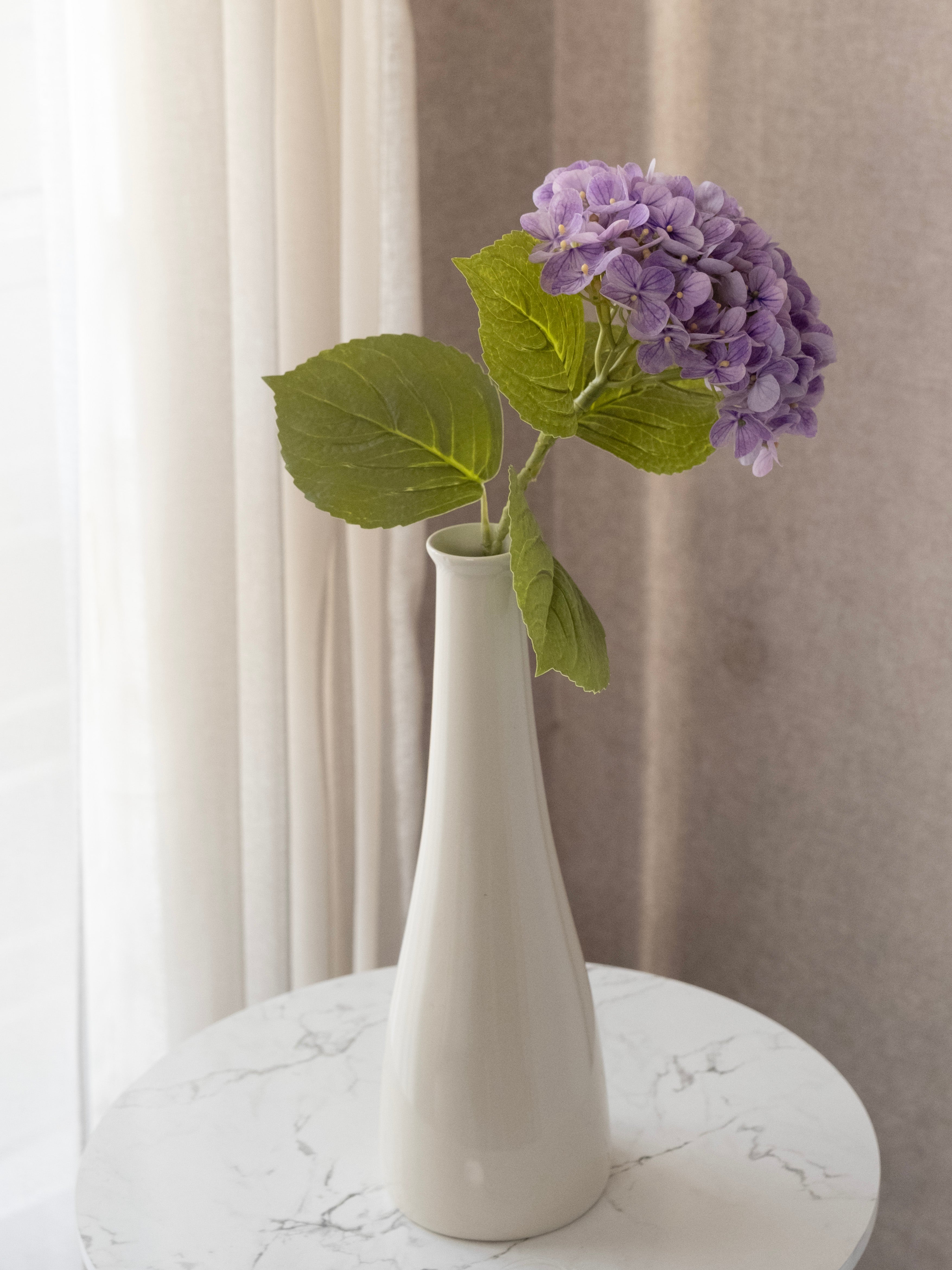 Artificial Lavender PU Hydrangea Flower Stem