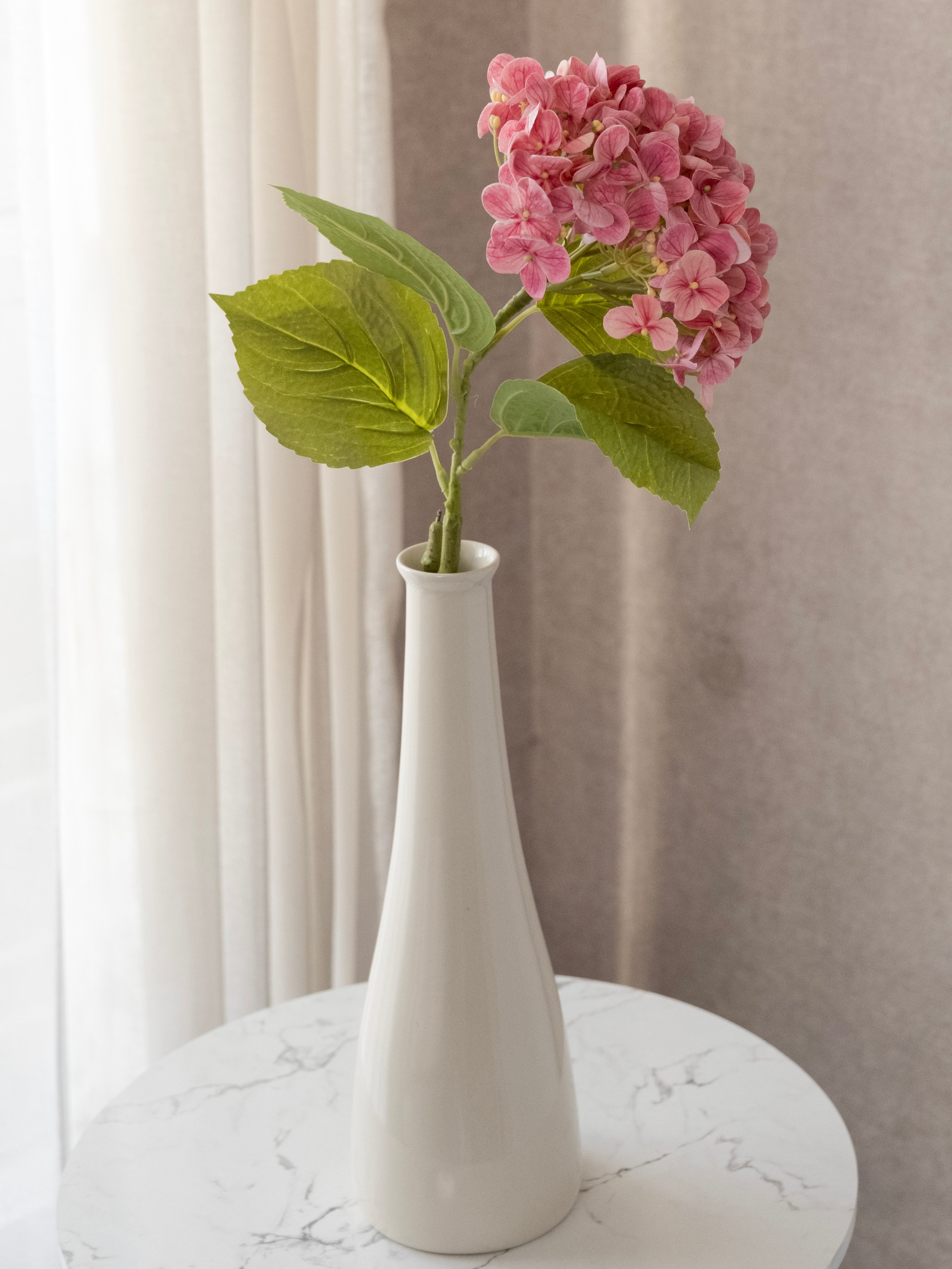 Artificial Pink PU Hydrangea Flower Stem