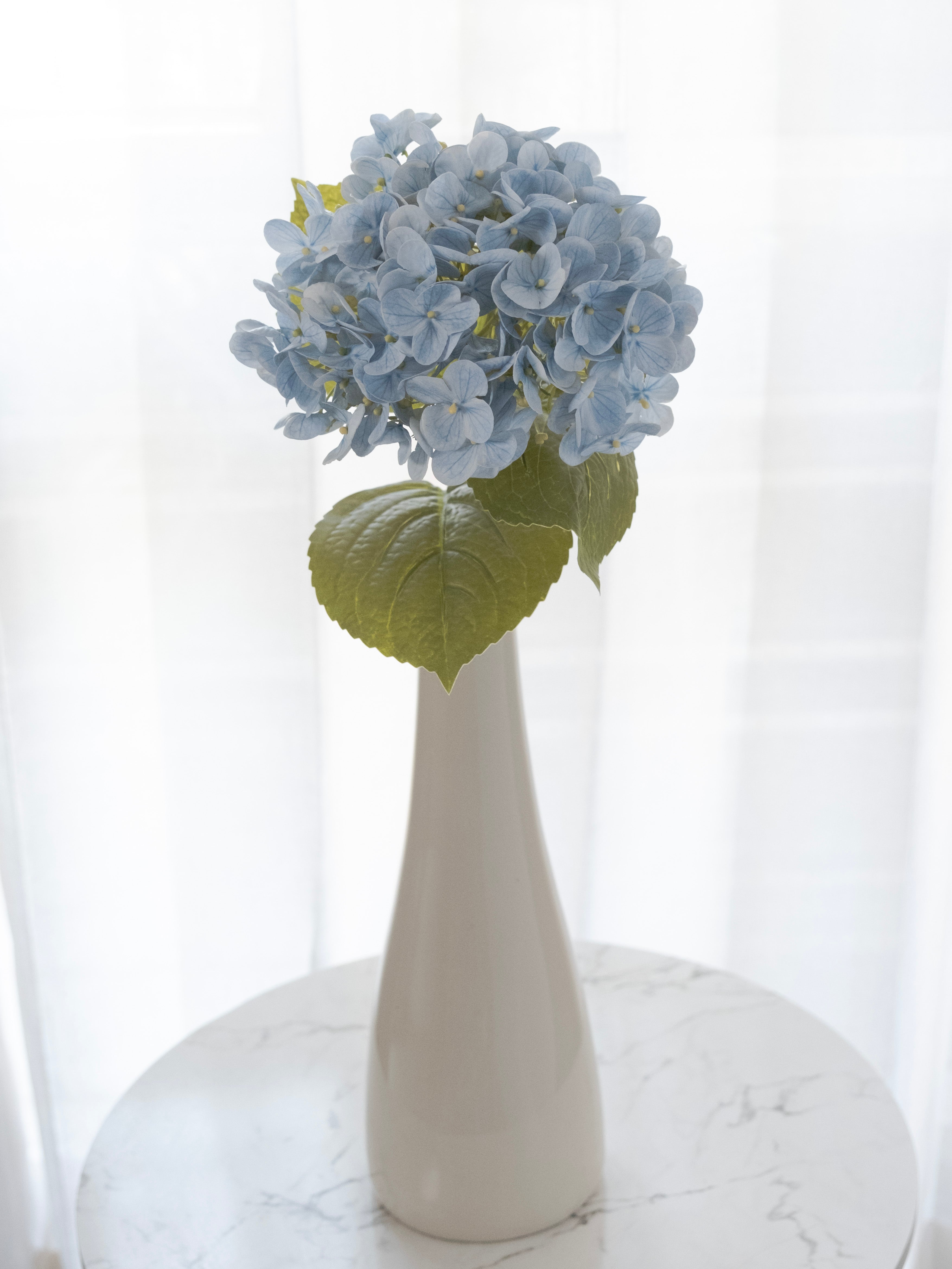 Artificial Blue PU Hydrangea Flower Stem