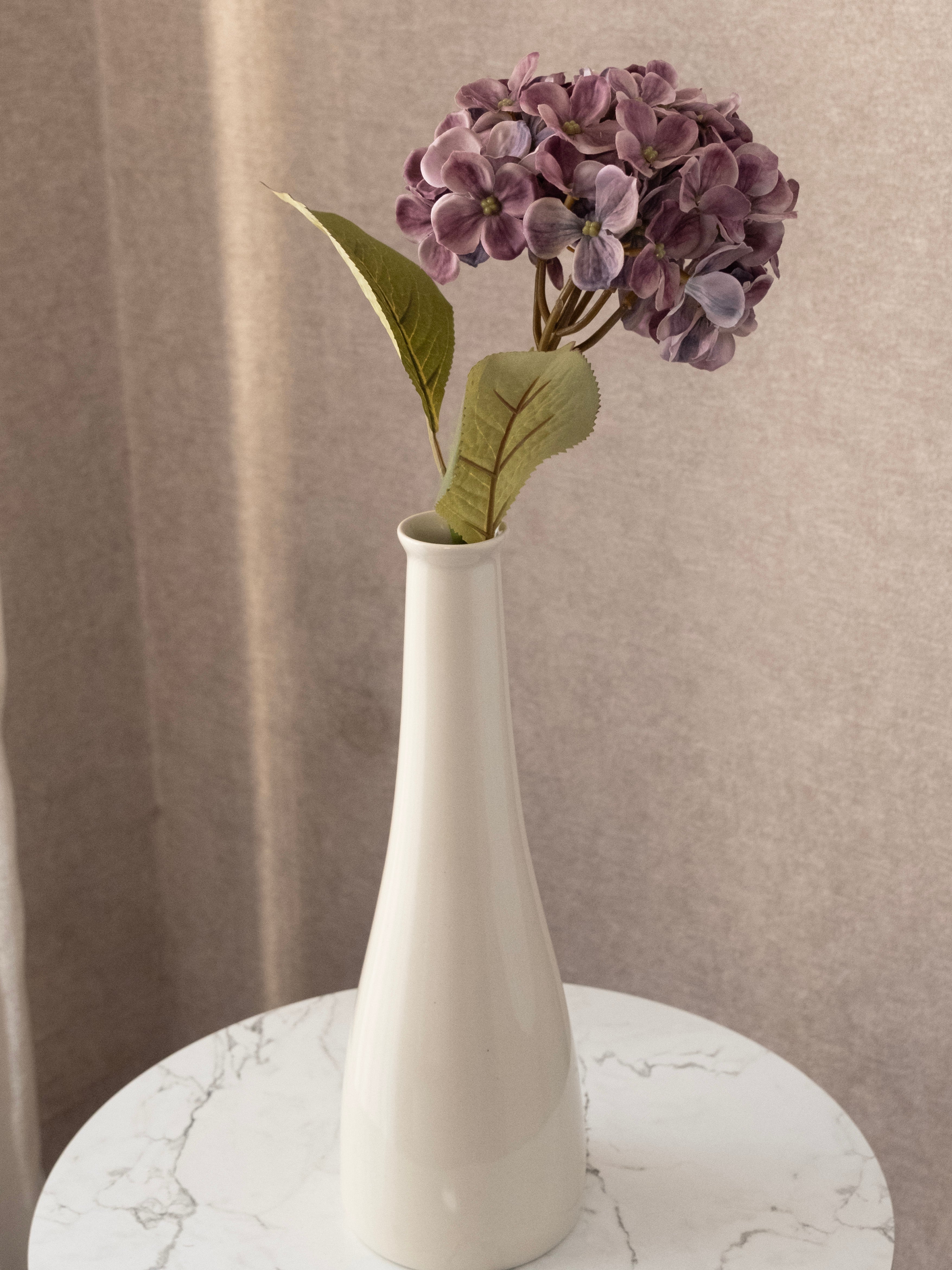 Artificial Dusty Purple PU Hydrangea Flower Stem